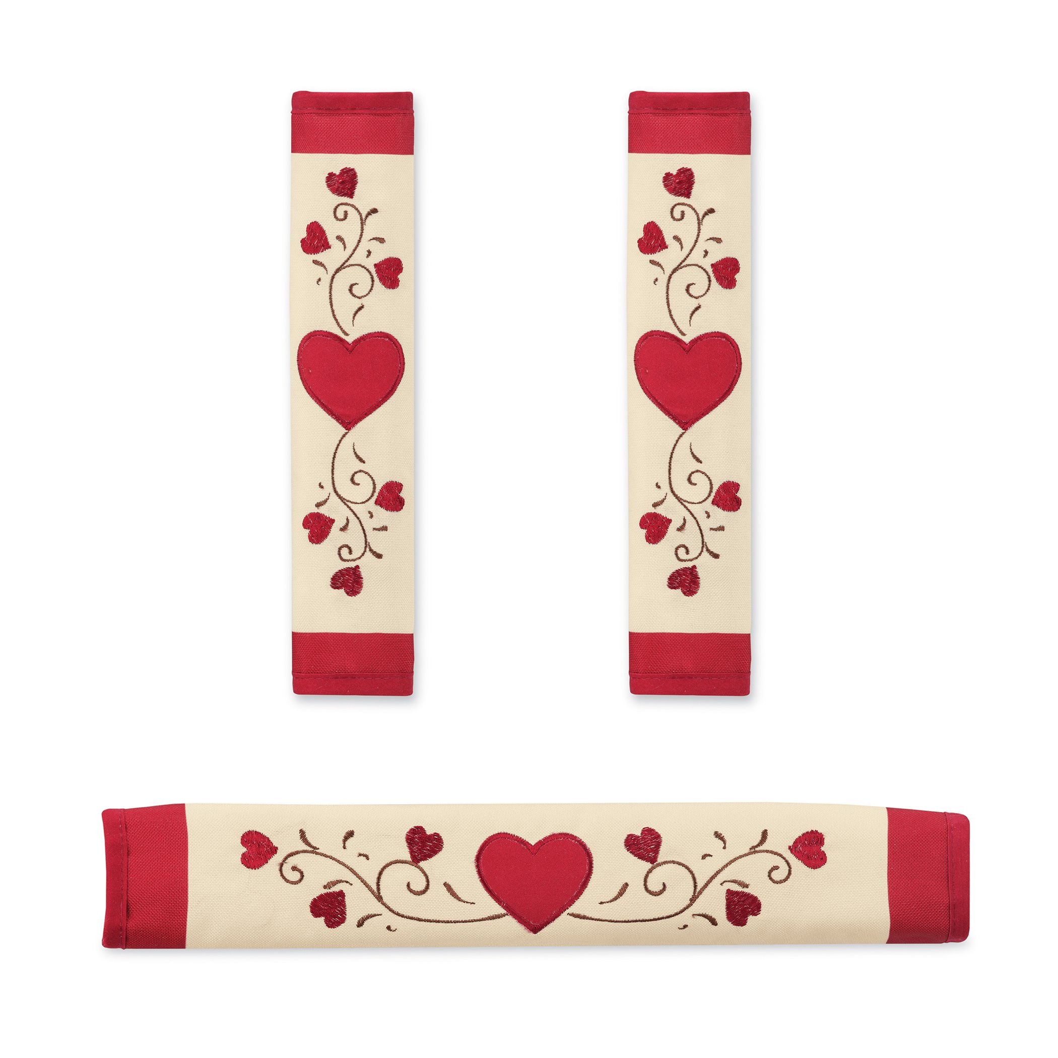 Primitive Country 3-Piece Appliance Cover Set Red