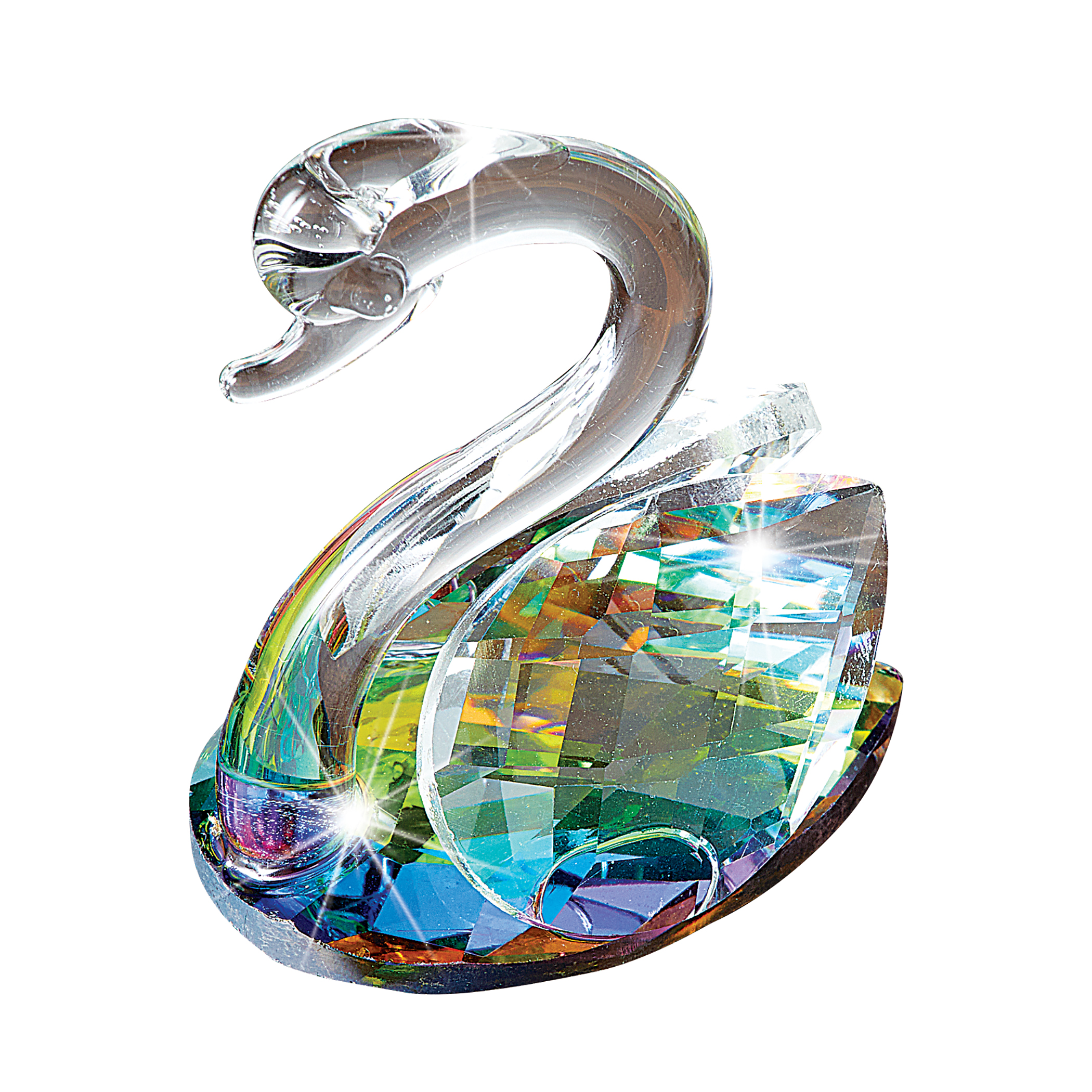 Beautiful Crystal Swan Tabletop Decoration Clear