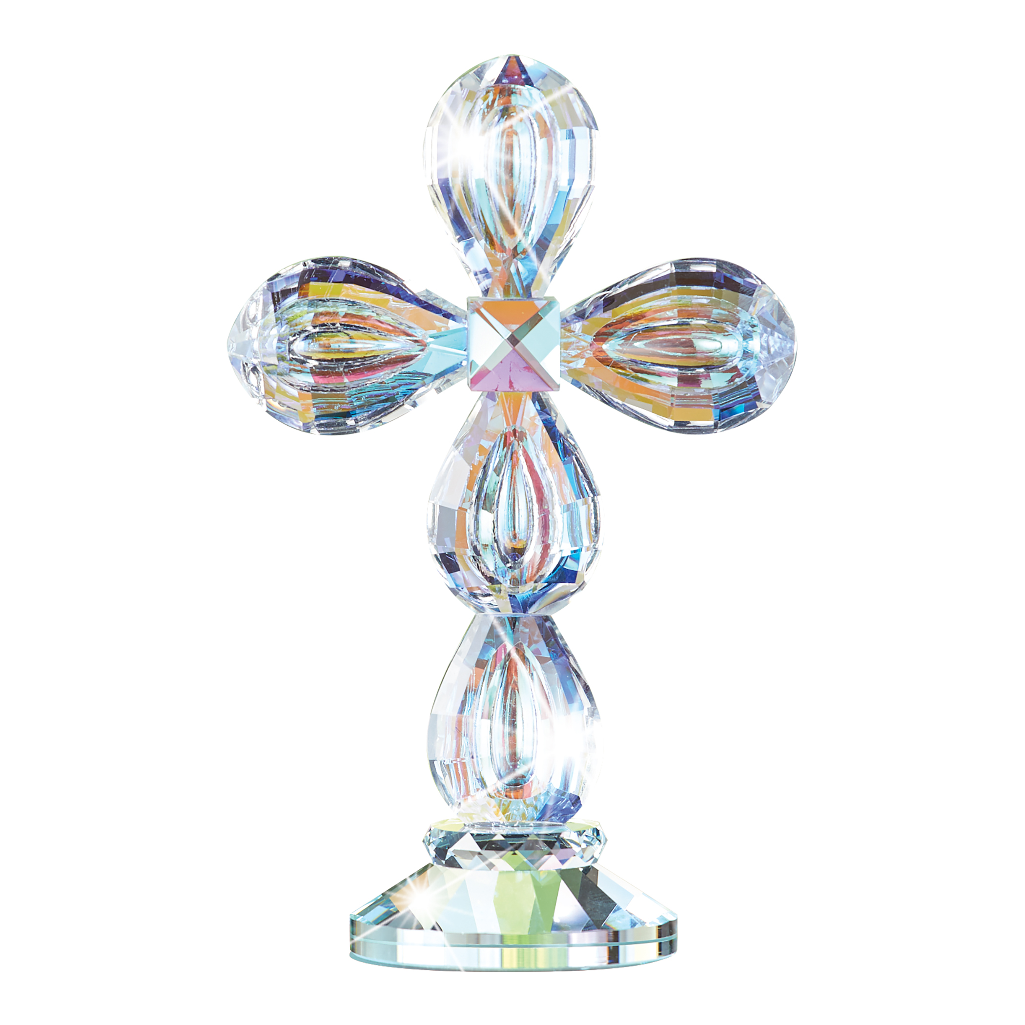 Beautiful Crystal Cross Tabletop Decoration Clear