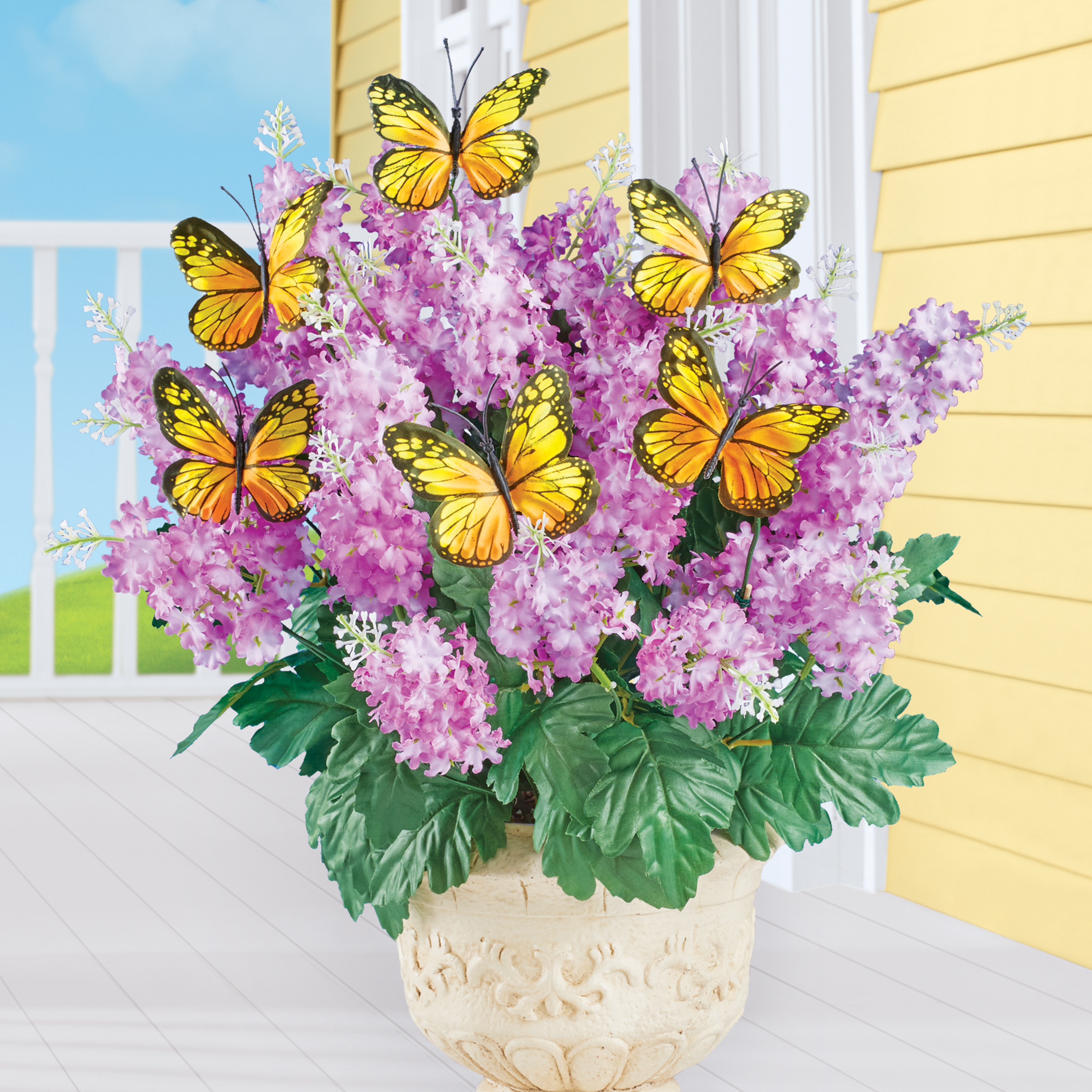 Artificial Lilac Butterfly Bushes - Set of 3 - Bild 14 von 14