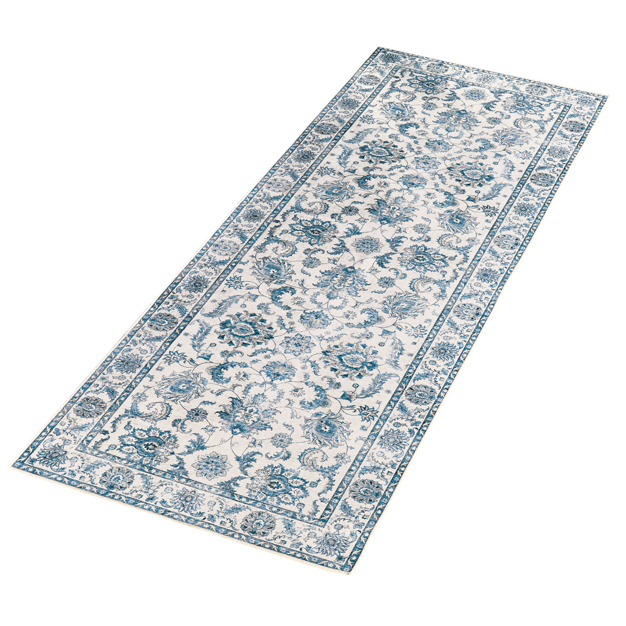 Machine Washable Floral Vintage Boho Accent Rug 26" x 70", 26" x 70"