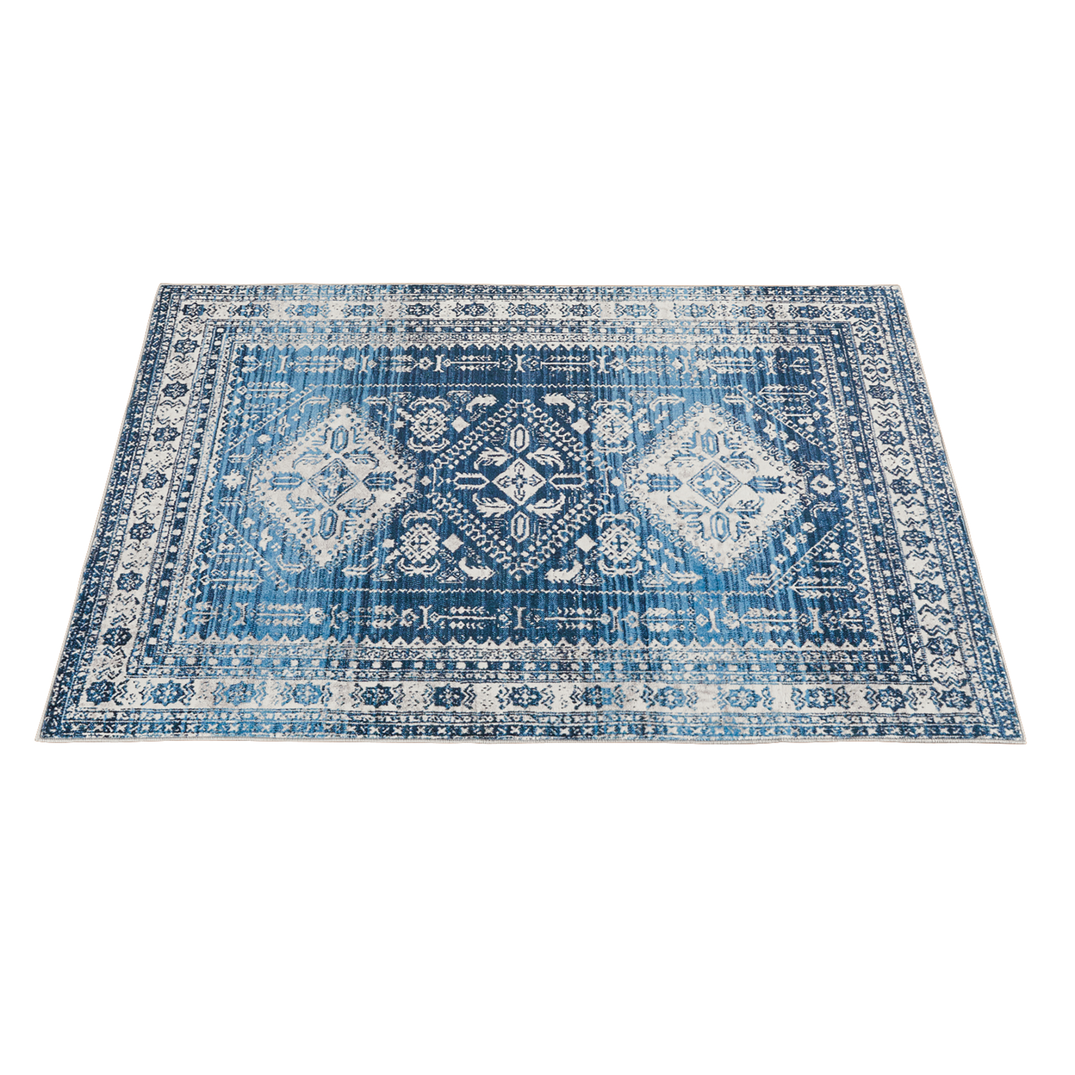 Vintage Diamond Skid-Resistant Machine Washable Accent Rug 40" x 60", 40" x 60"