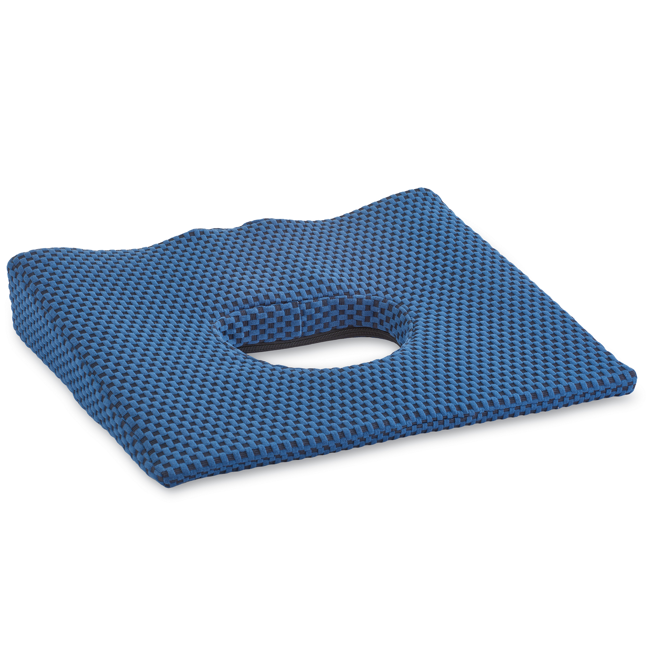 Memory Foam Wedge Chair Cushion with Cooling Gel Blue