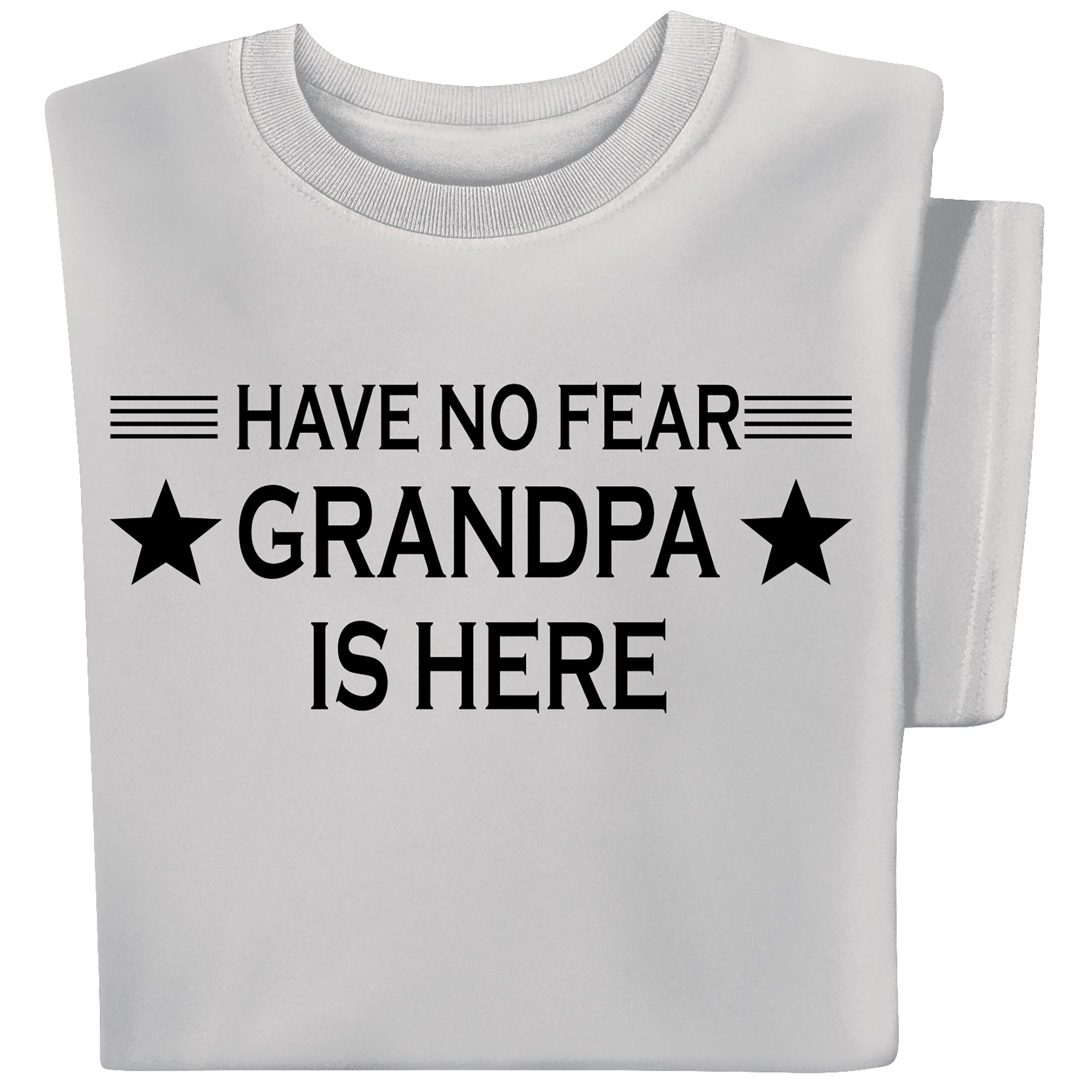 Grandpa Is Here Short Sleeve Graphic T-Shirt Medium Women Ice Grey
