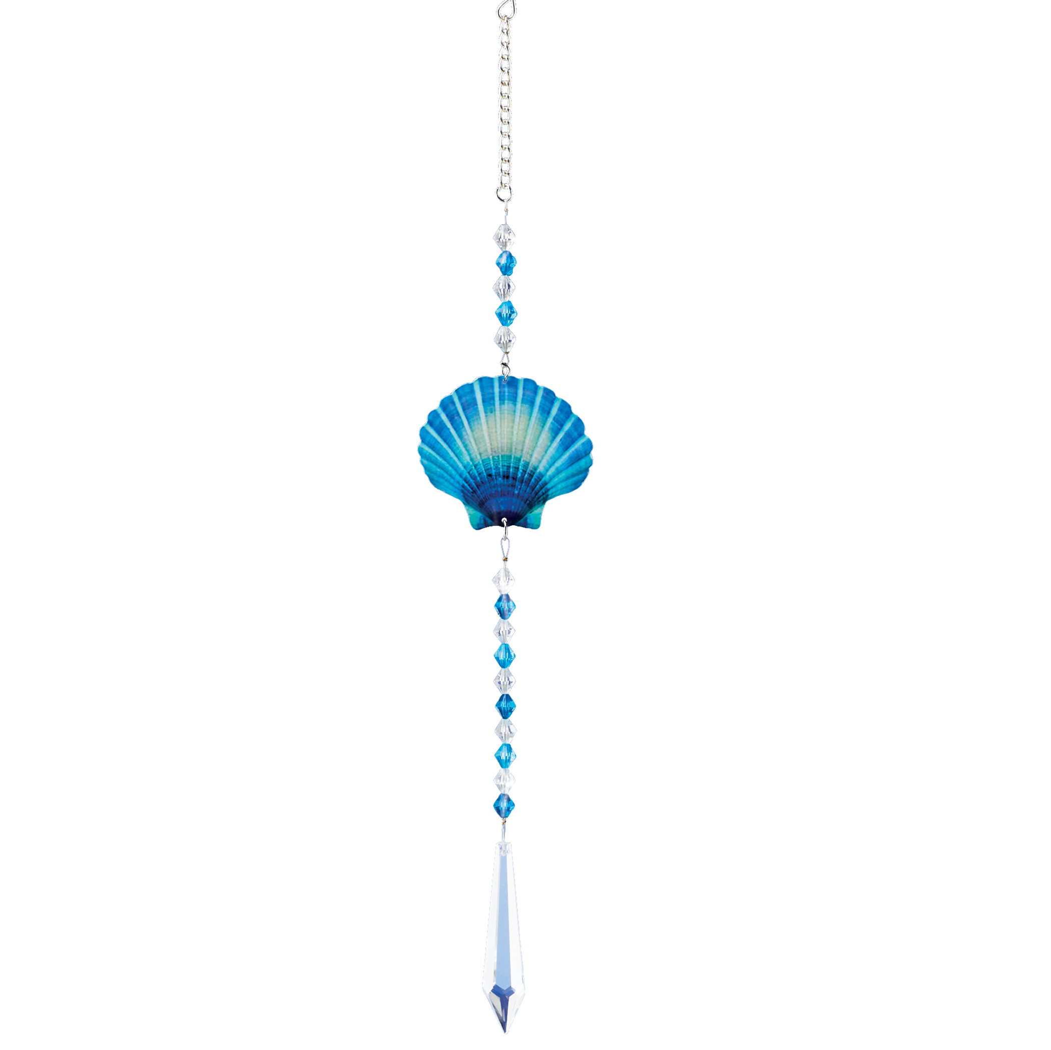 Colorful Metal Seashell Crystal Hanging Suncatcher