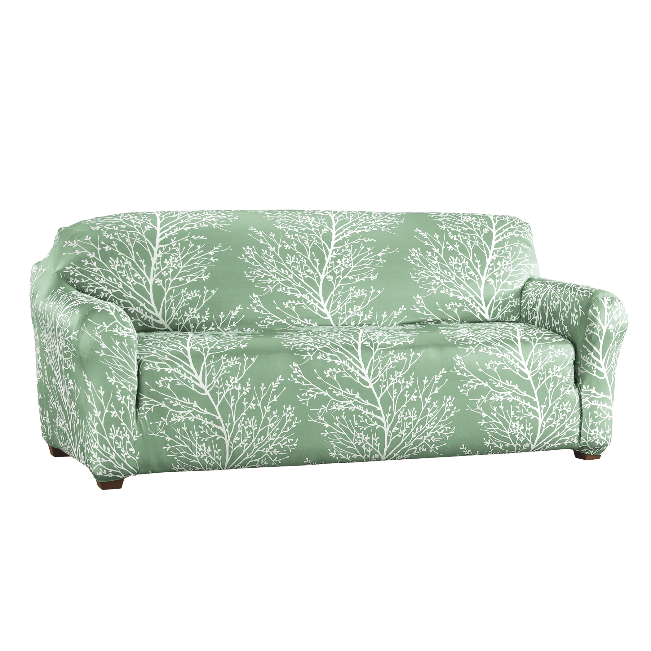 Elegant Foliage Design Furniture Cover Sofa Sage