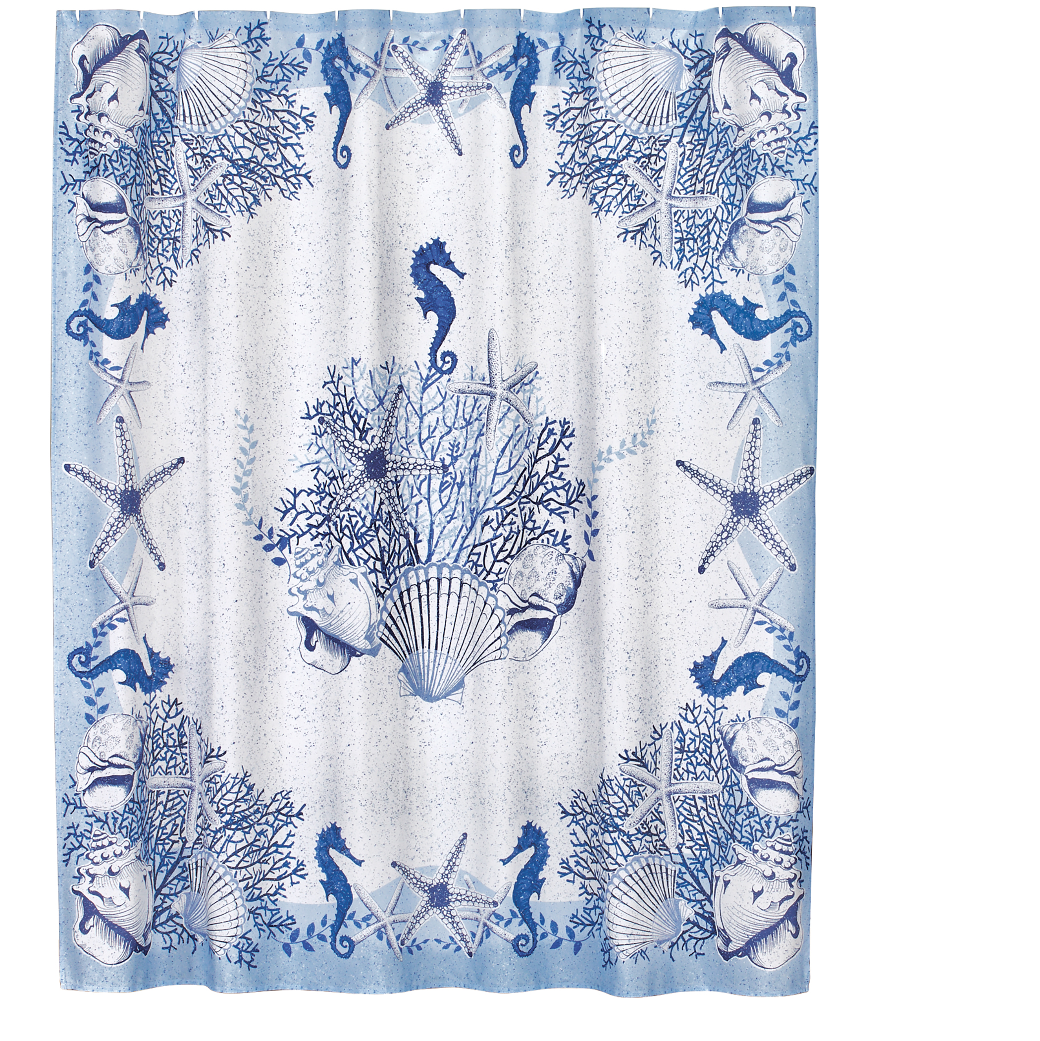 Coastal Beach Delight Design Shower Curtain Blue