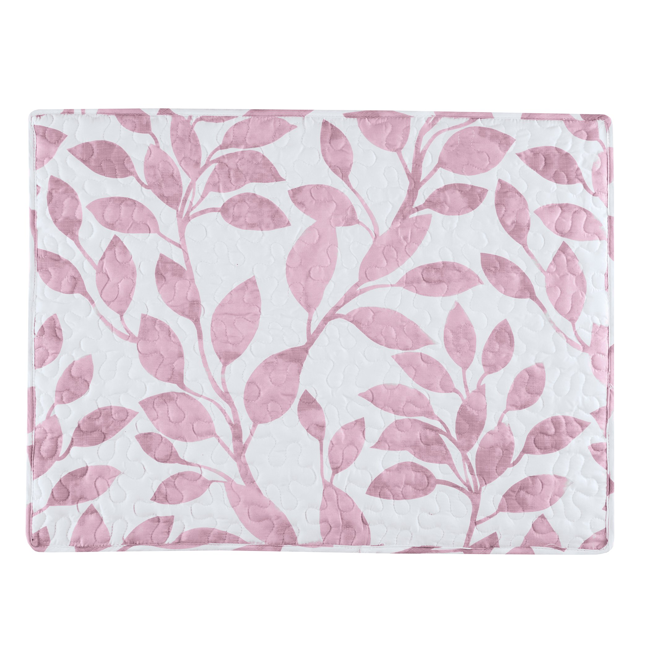 Brady Reversible Oversized Two-Tone Leaf Design Pillow Sham Sham Gender Neutral Rose