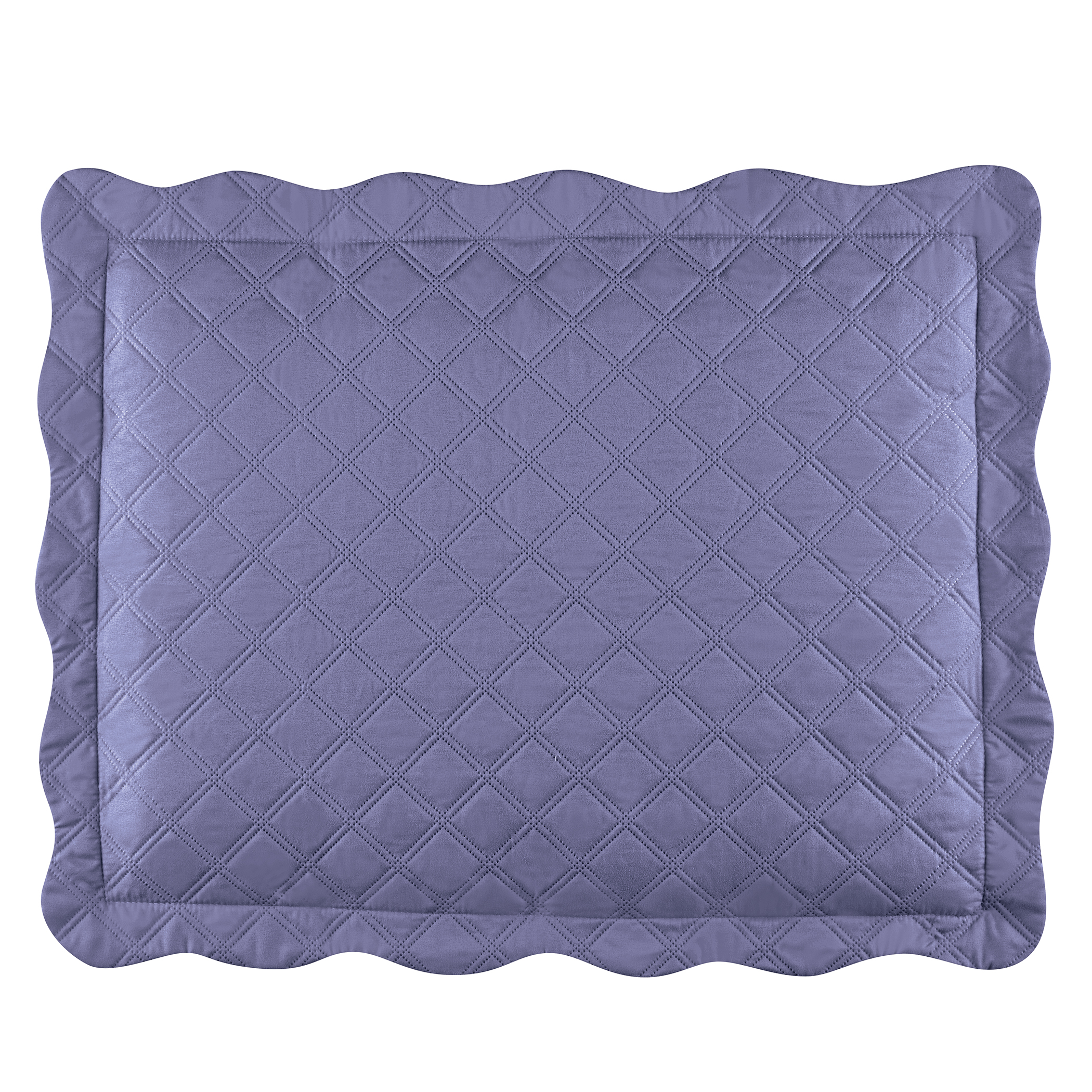 Camille Reversible Diamond Textured Pillow Sham Sham Gender Neutral Lavender/Plum, Lavender/Plum