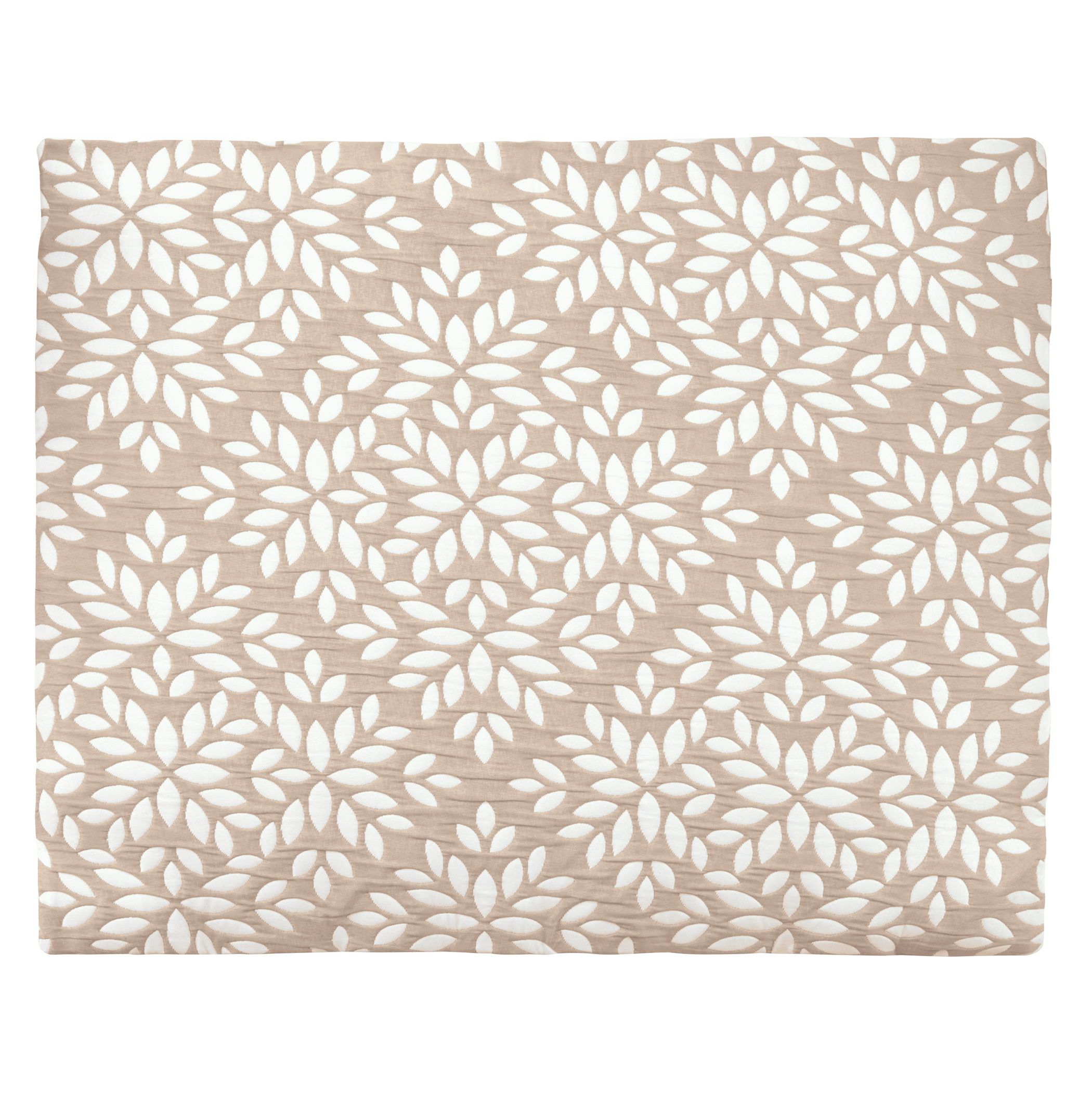Reversible Textured Woven Jacquard Pattern Pillow Sham Sham Gender Neutral Taupe