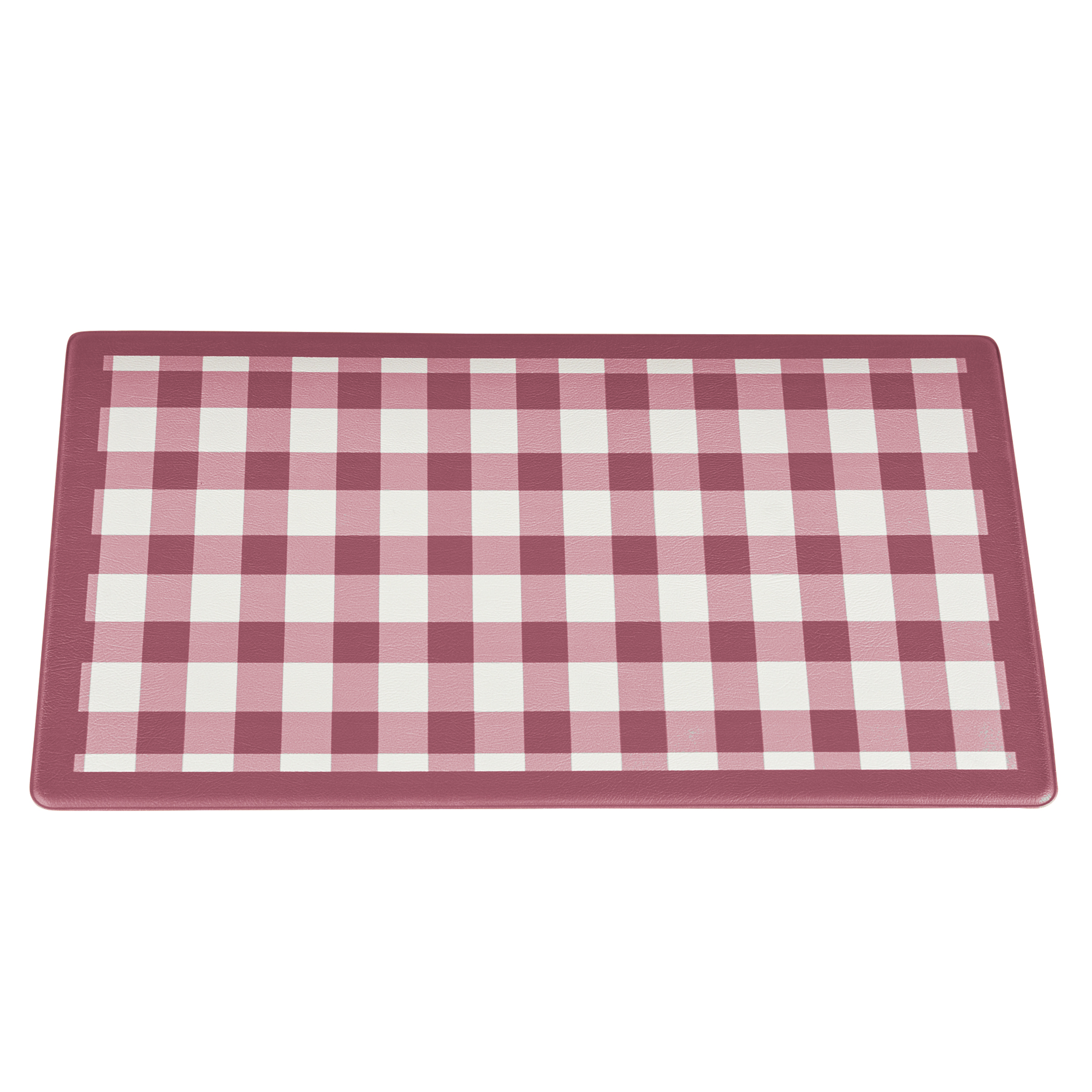 Buffalo Check Anti-Fatigue Skid-Resistant Kitchen Mat Burgundy