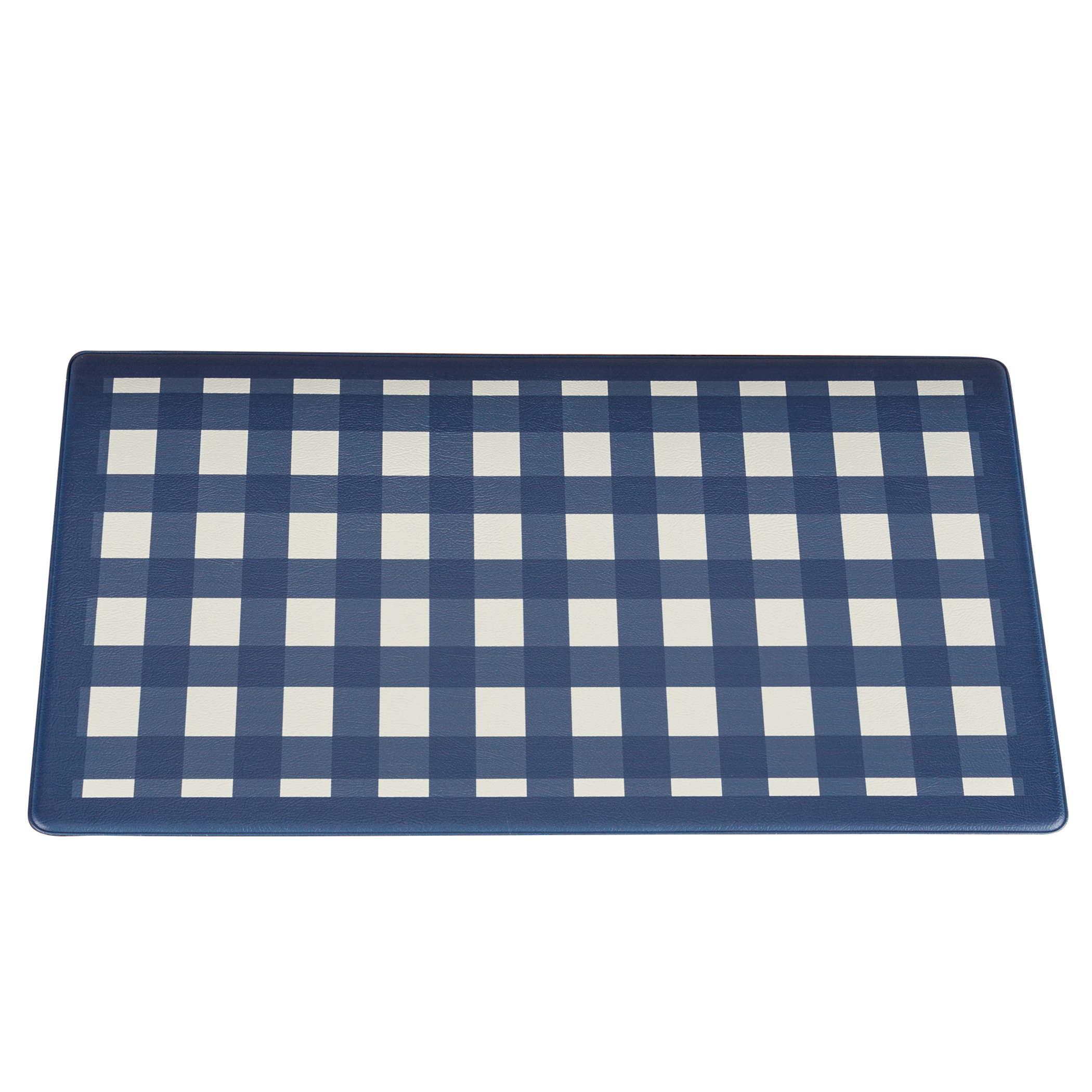 Buffalo Check Anti-Fatigue Skid-Resistant Kitchen Mat Navy