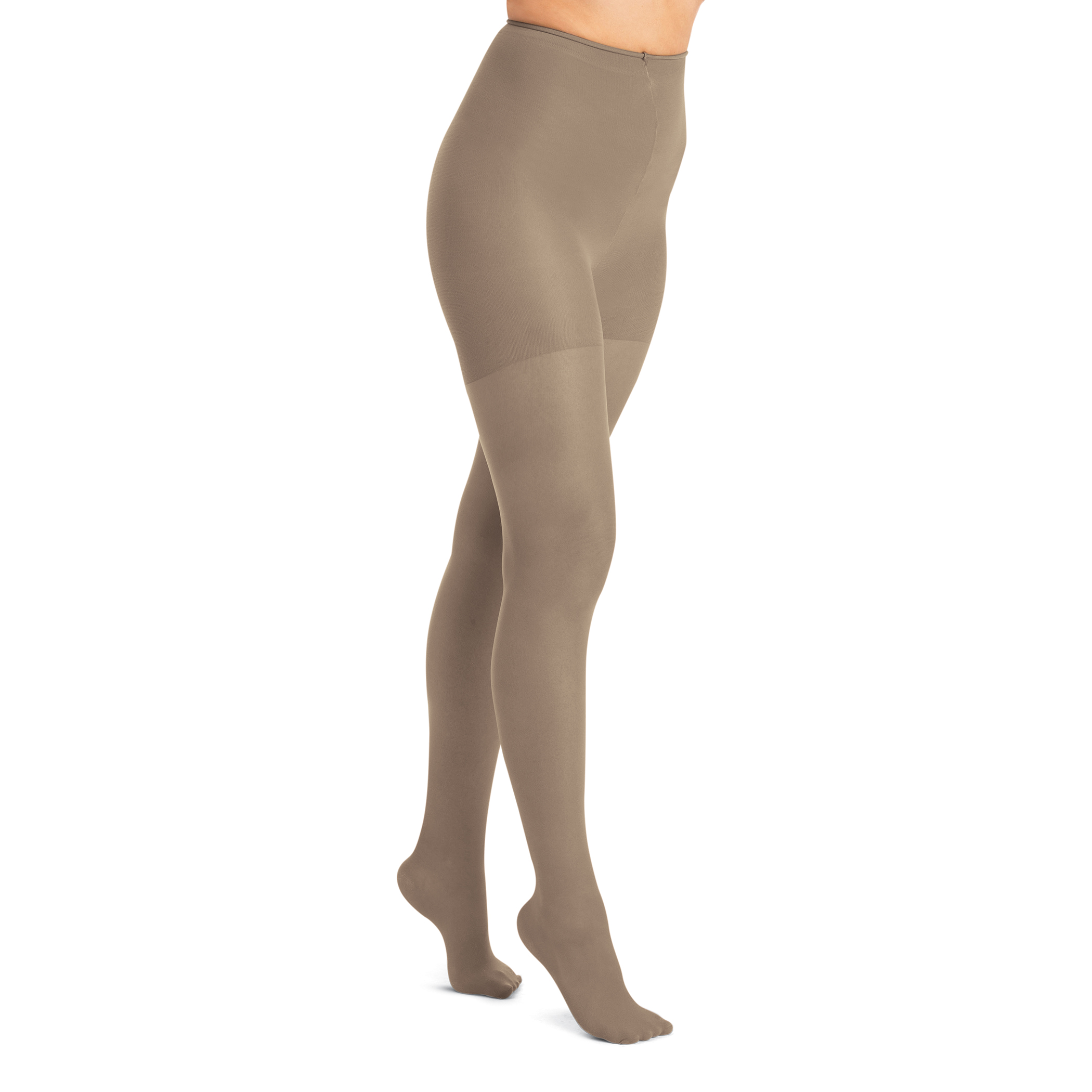 Light Support Compression Pantyhose Stockings - Pack of 3 Regular Tan