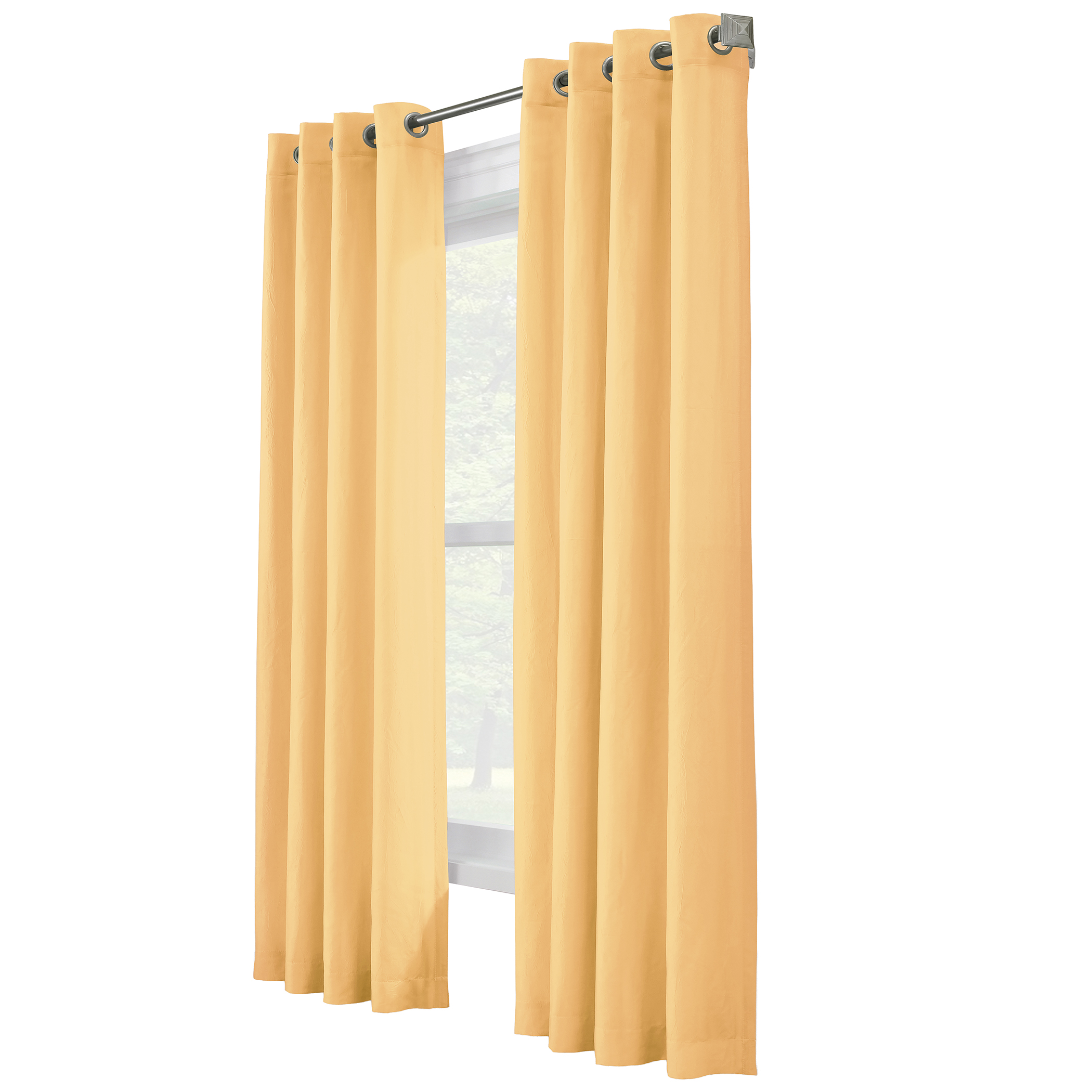 Harmony Elegant Grommet Top Curtain Panel 84" Panel Yellow