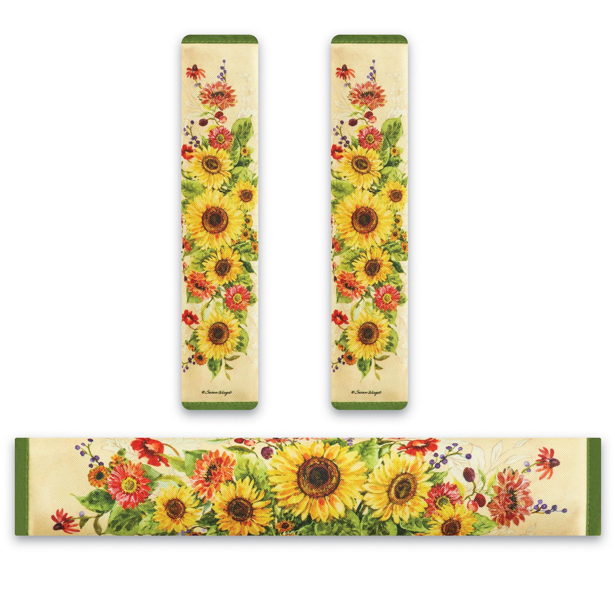 3-Piece Sunflower Blossom Appliance Handle Cover Set