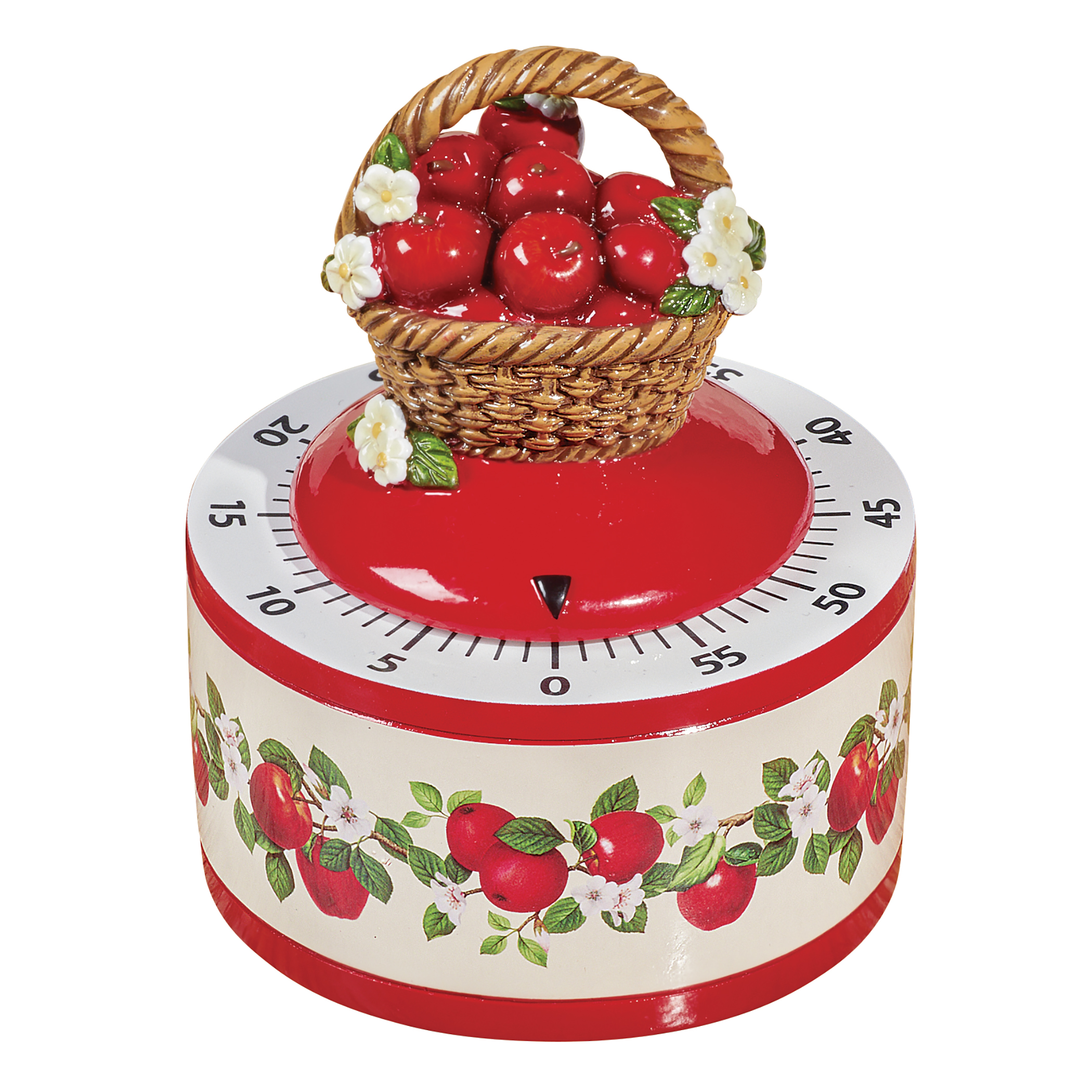 Hand-Painted Apple Basket Kitchen Timer