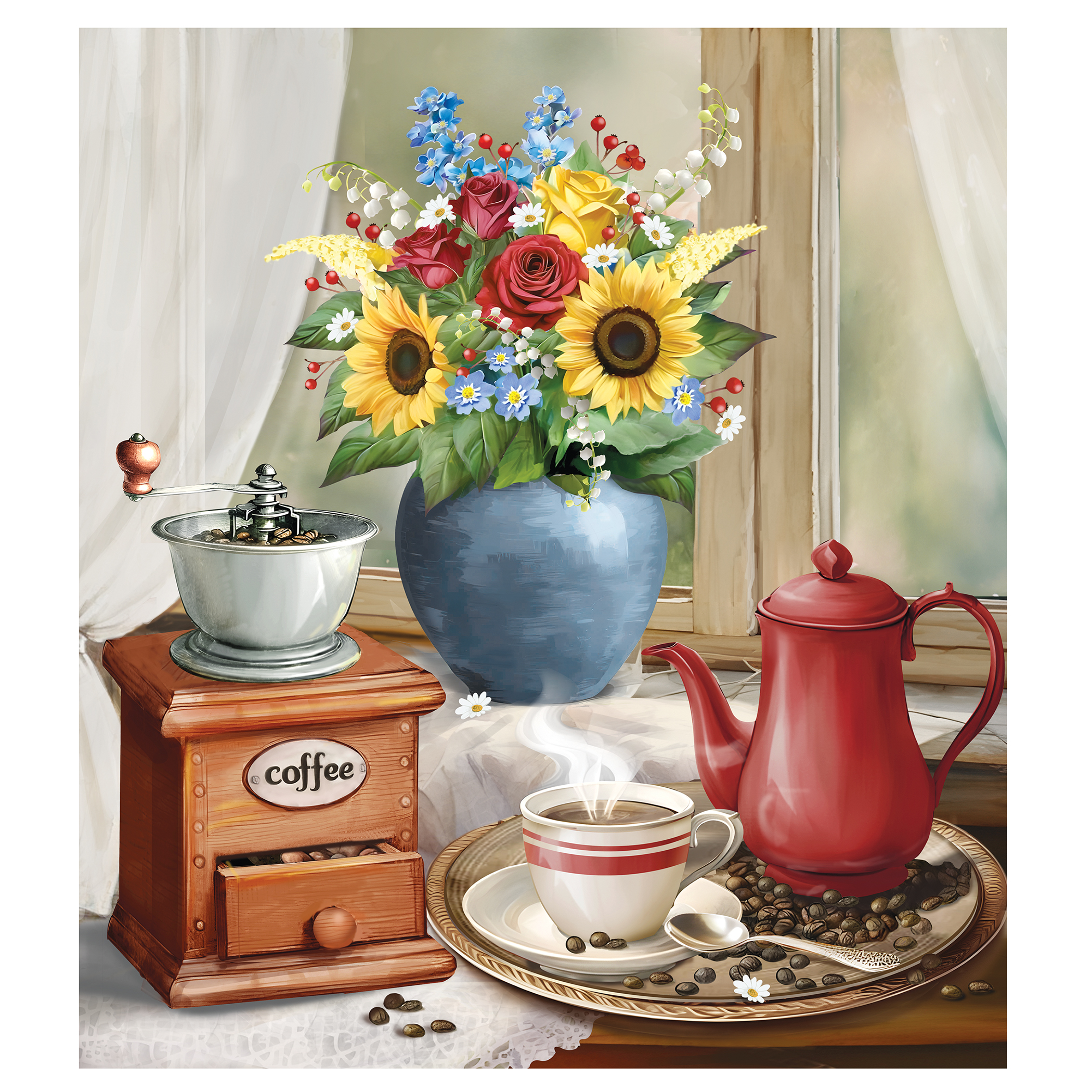 Time for Coffee Charming Dishwasher Magnet