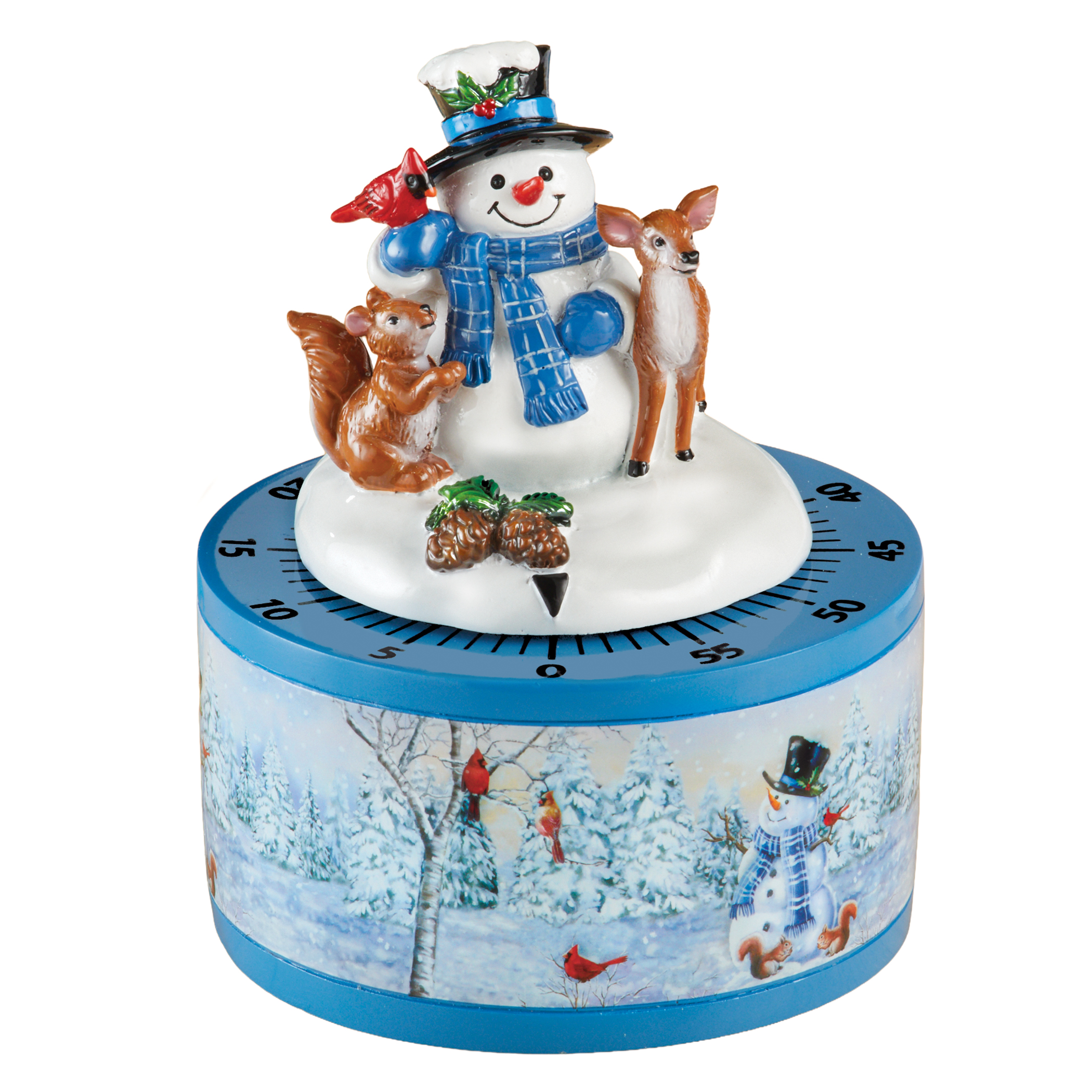 Adorable Snowman and Friends Wind Up Kitchen Timer