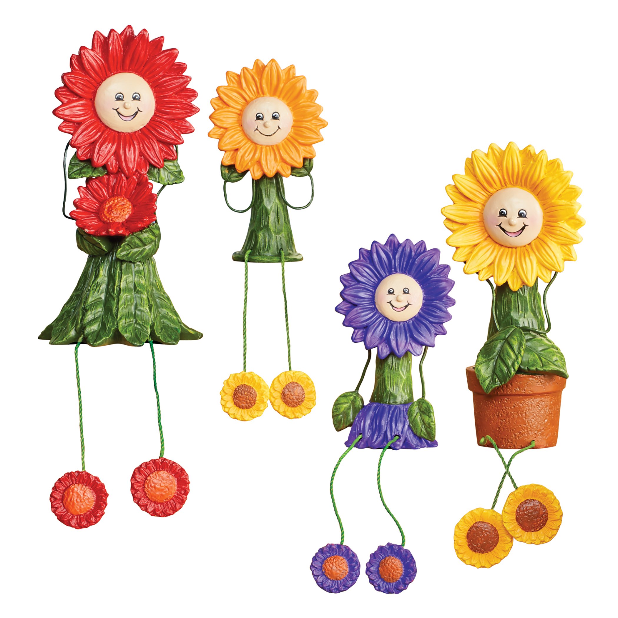 Hand-Painted Adorable Mum Sitters - Set of 4