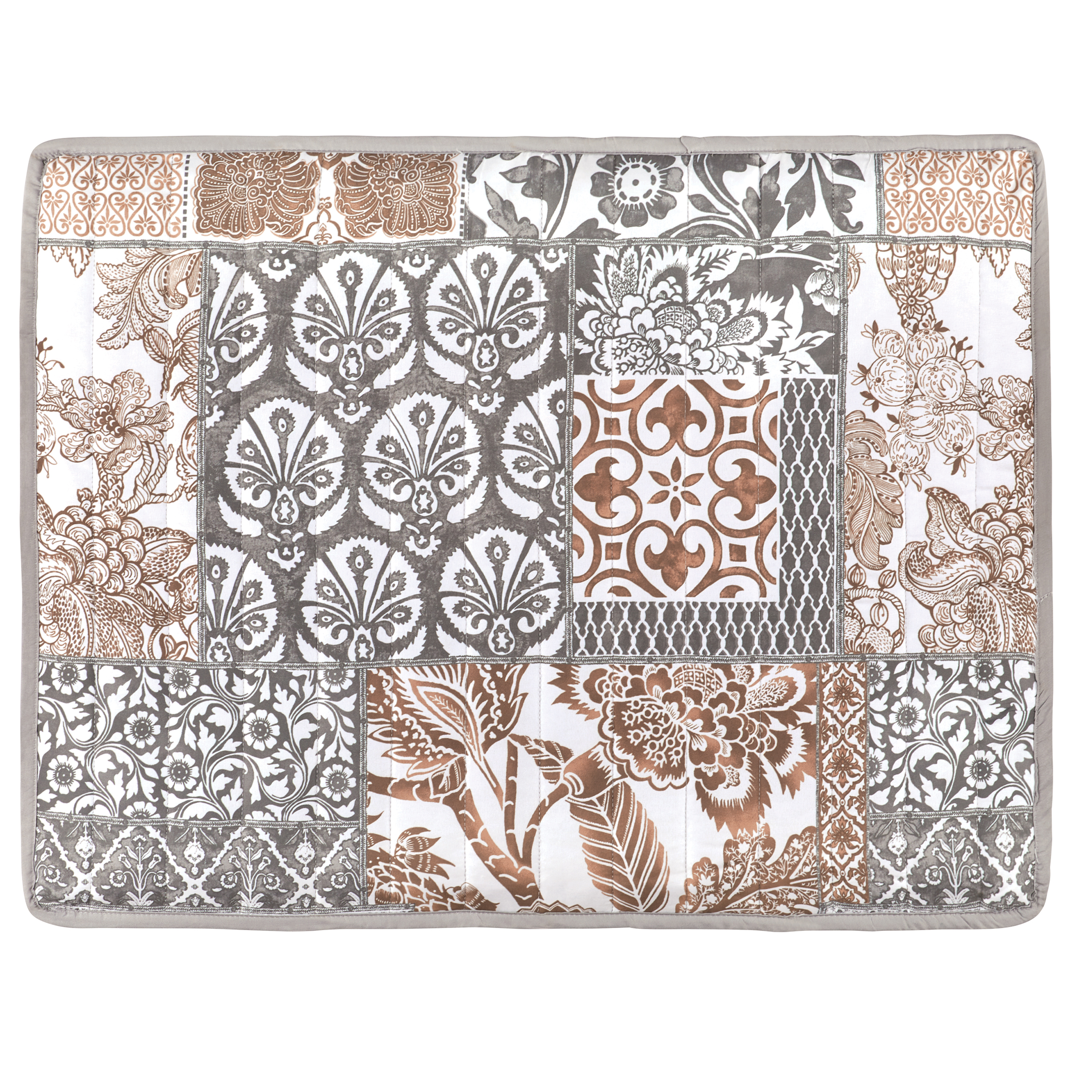 Guliana Quilted Neutral Patchwork Pillow Sham