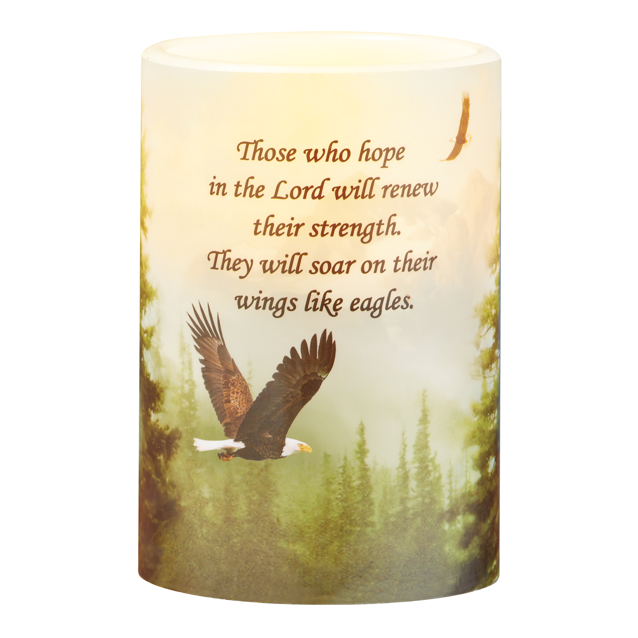 Hope in the Lord LED Lighted Flameless Battery-Operated Candle