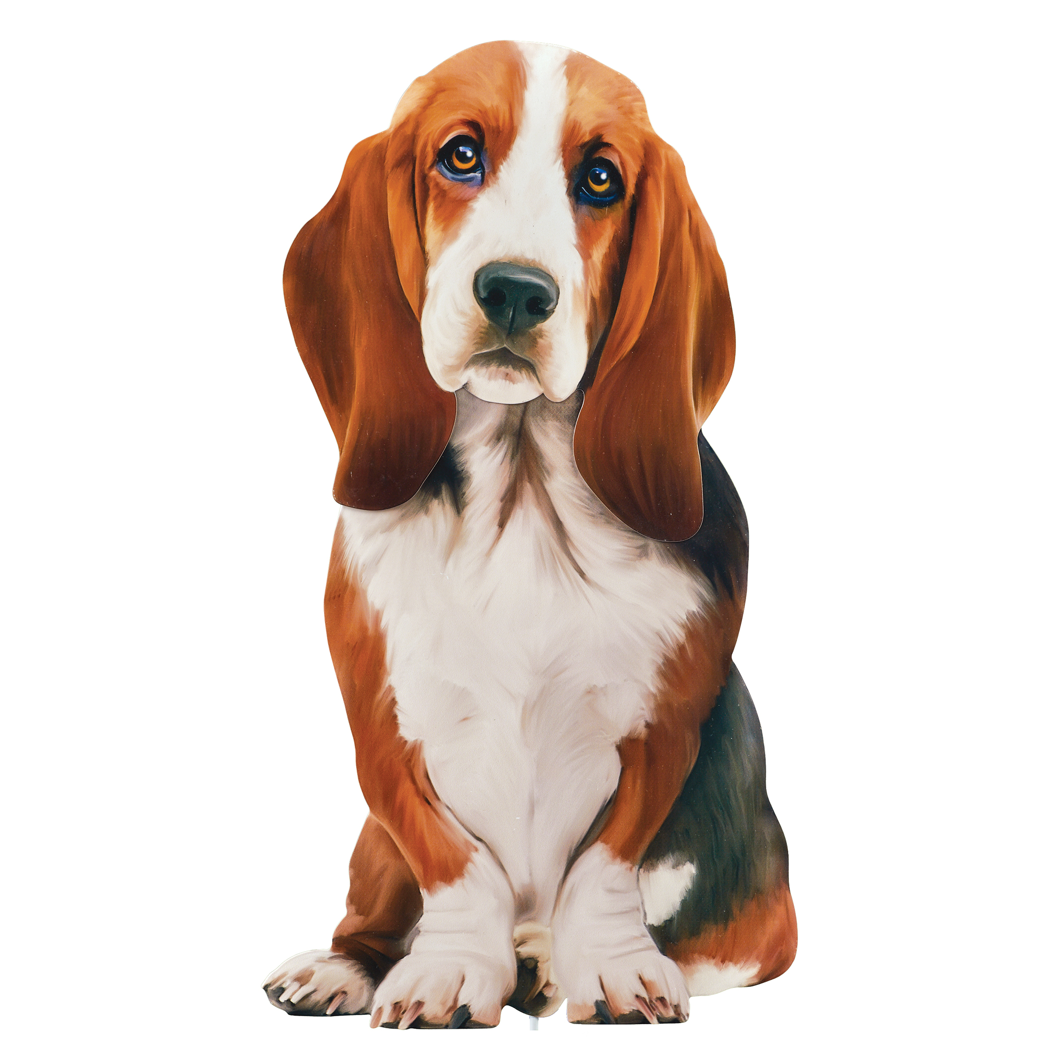 Realistic Basset Hound Outdoor Garden Stake