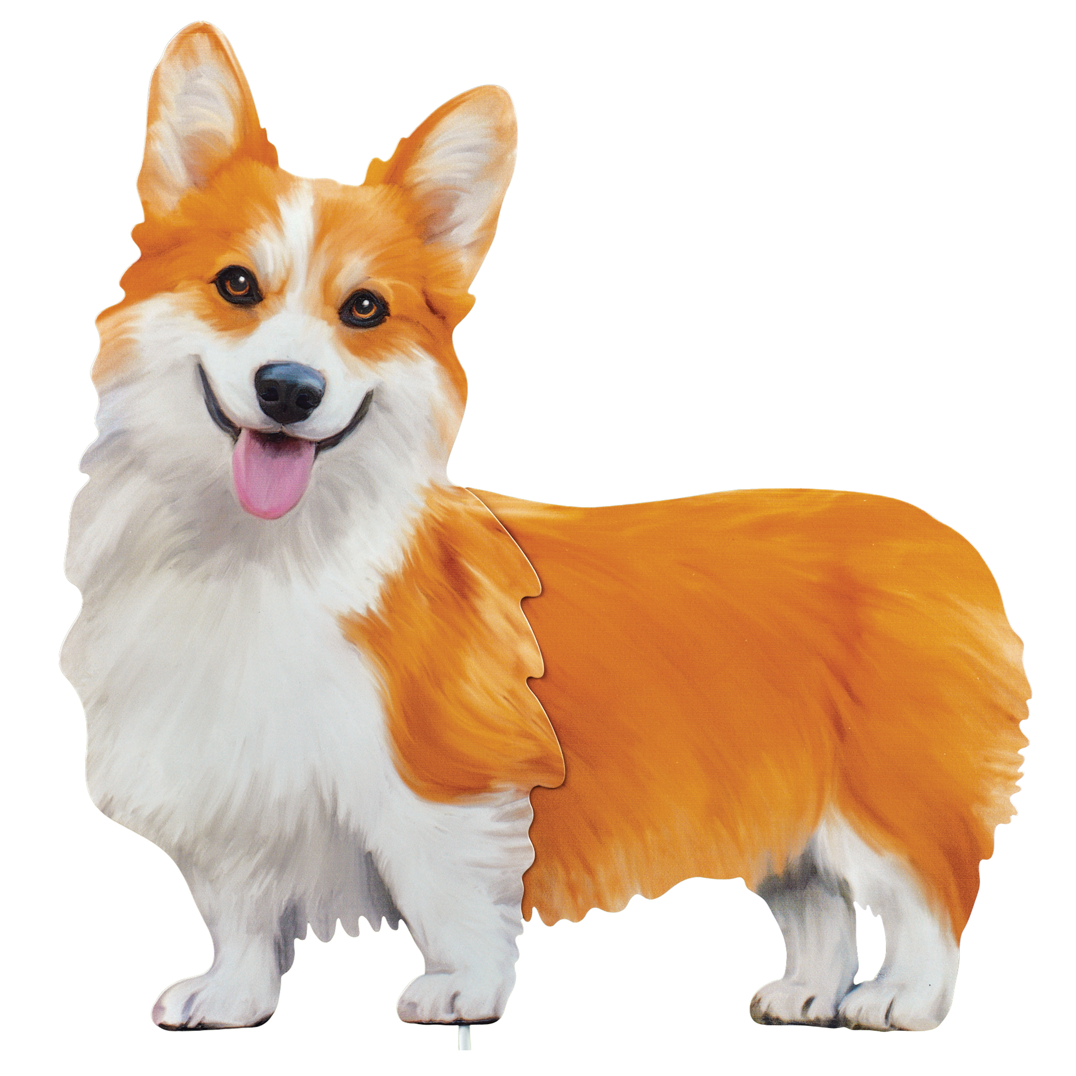 Realistic Charming Corgi Outdoor Garden Stake