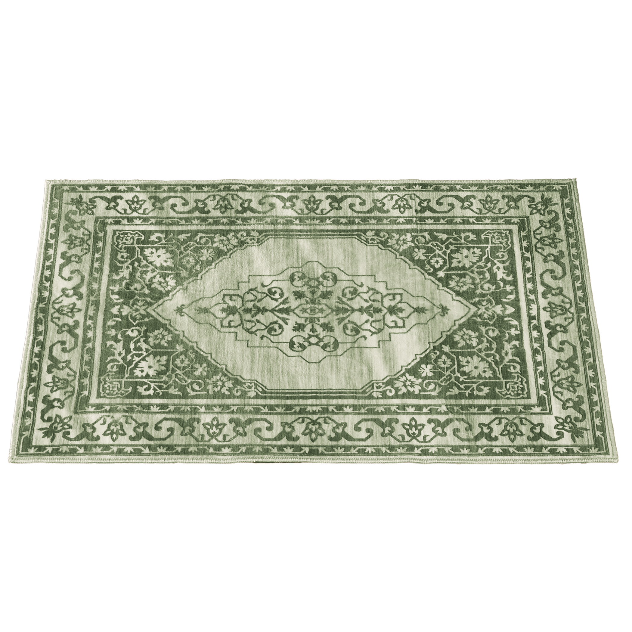Elegante alfombra antideslizante con diseño de desplazamiento floral - Imagen 9 de 12