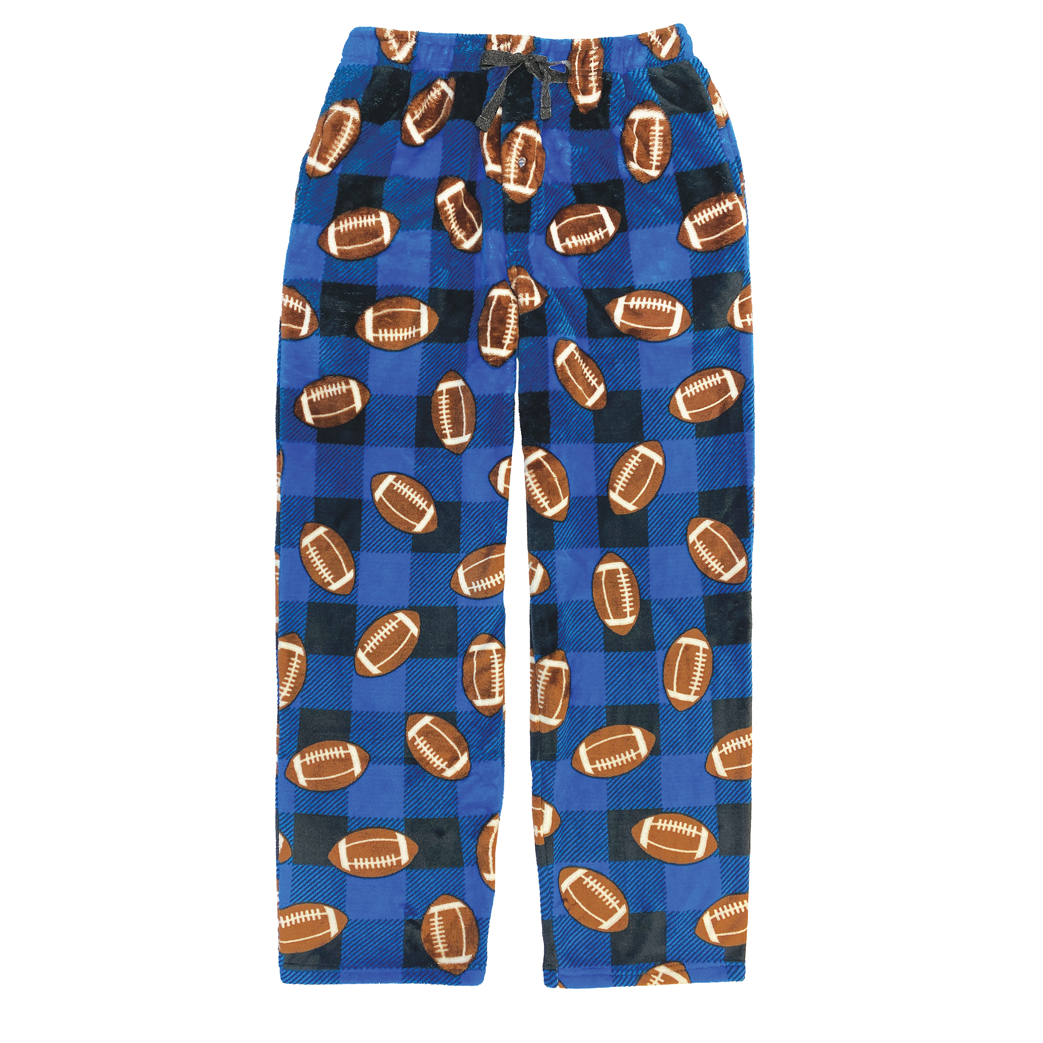 Men's Football Plaid Drawstring Waist Lounge Pants XX-Large Men Cobalt
