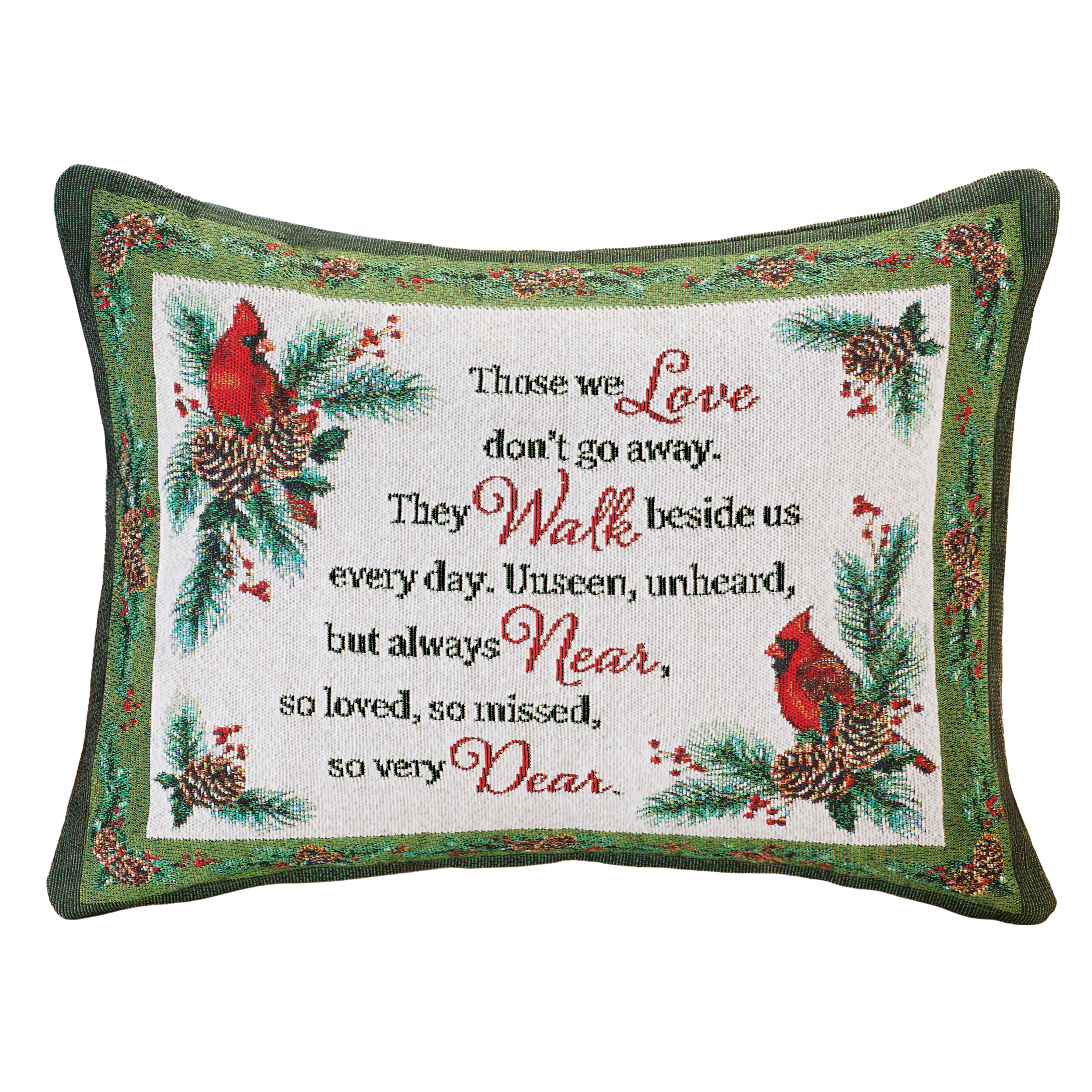 Heartwarming Those We Love Cardinal Accent Pillow, Machine Washable Cover