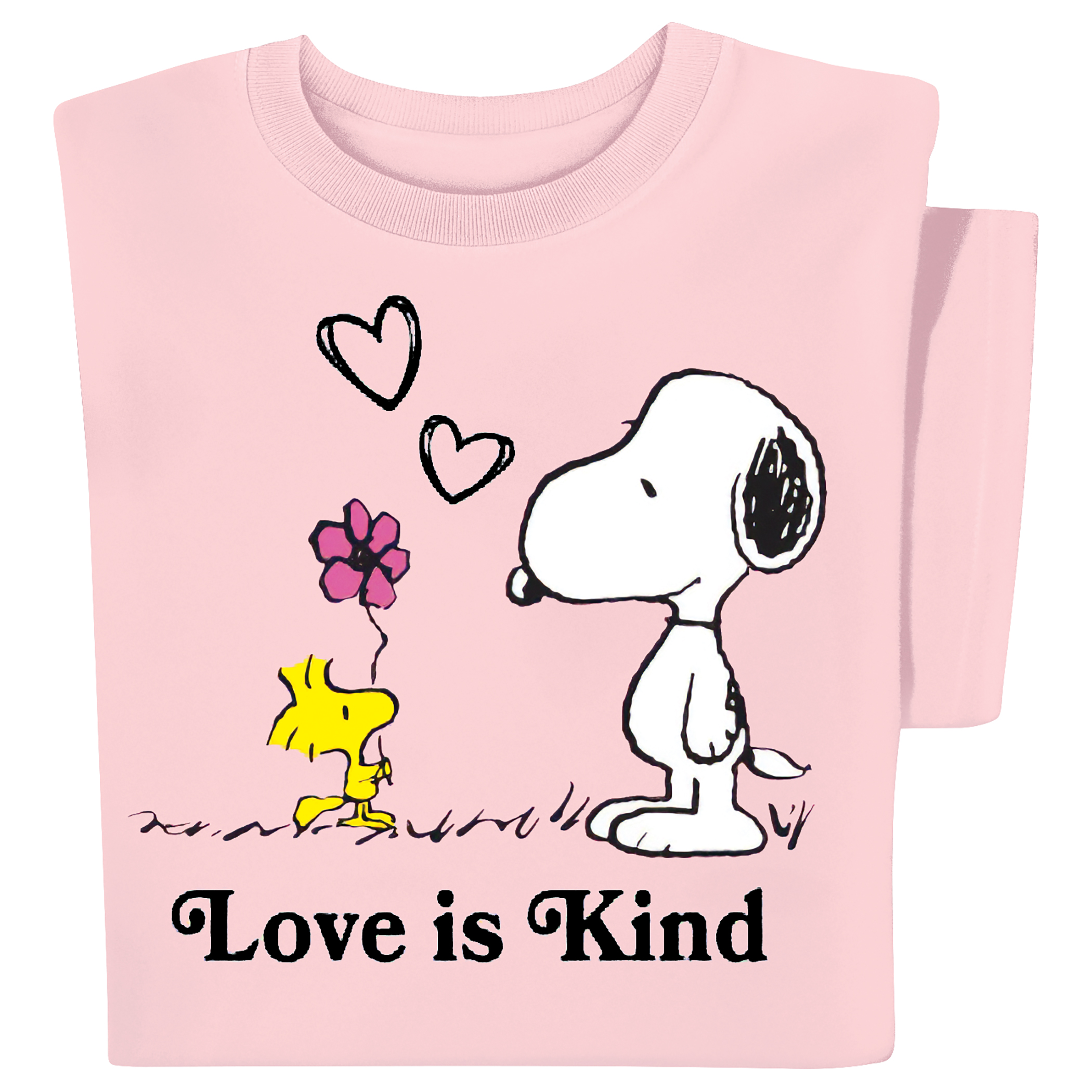 Peanuts Love is Kind Short Sleeve Graphic T-Shirt XX-Large Gender Neutral light pink