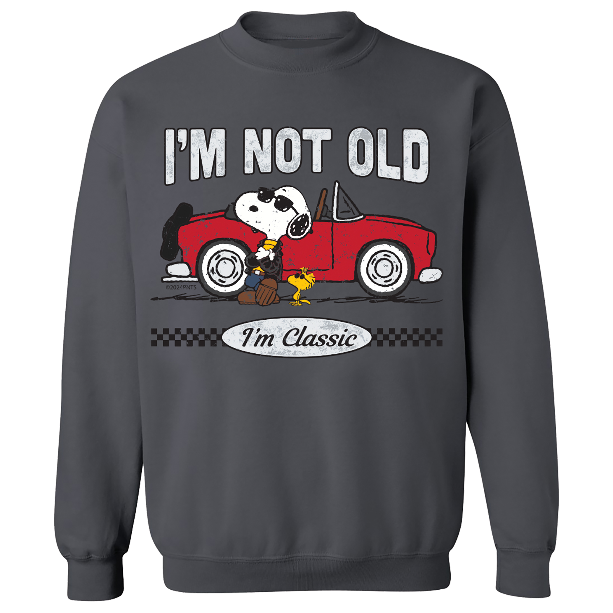 Peanuts I'm Not Old I'm Class Crewneck Sweatshirt Medium Gender Neutral Charcoal