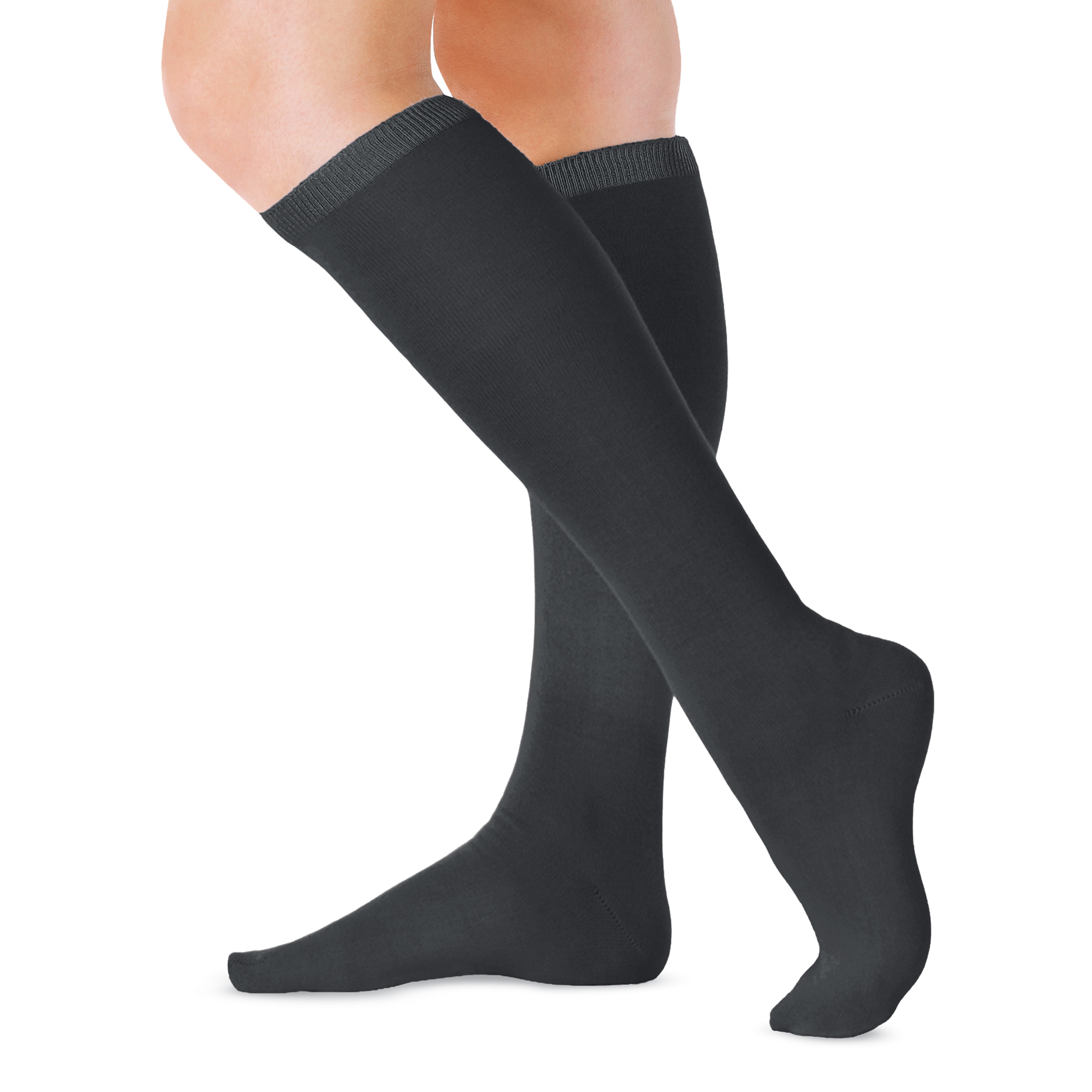 Buster Brown Ladies Knee High Socks - Pack of 3 S Black