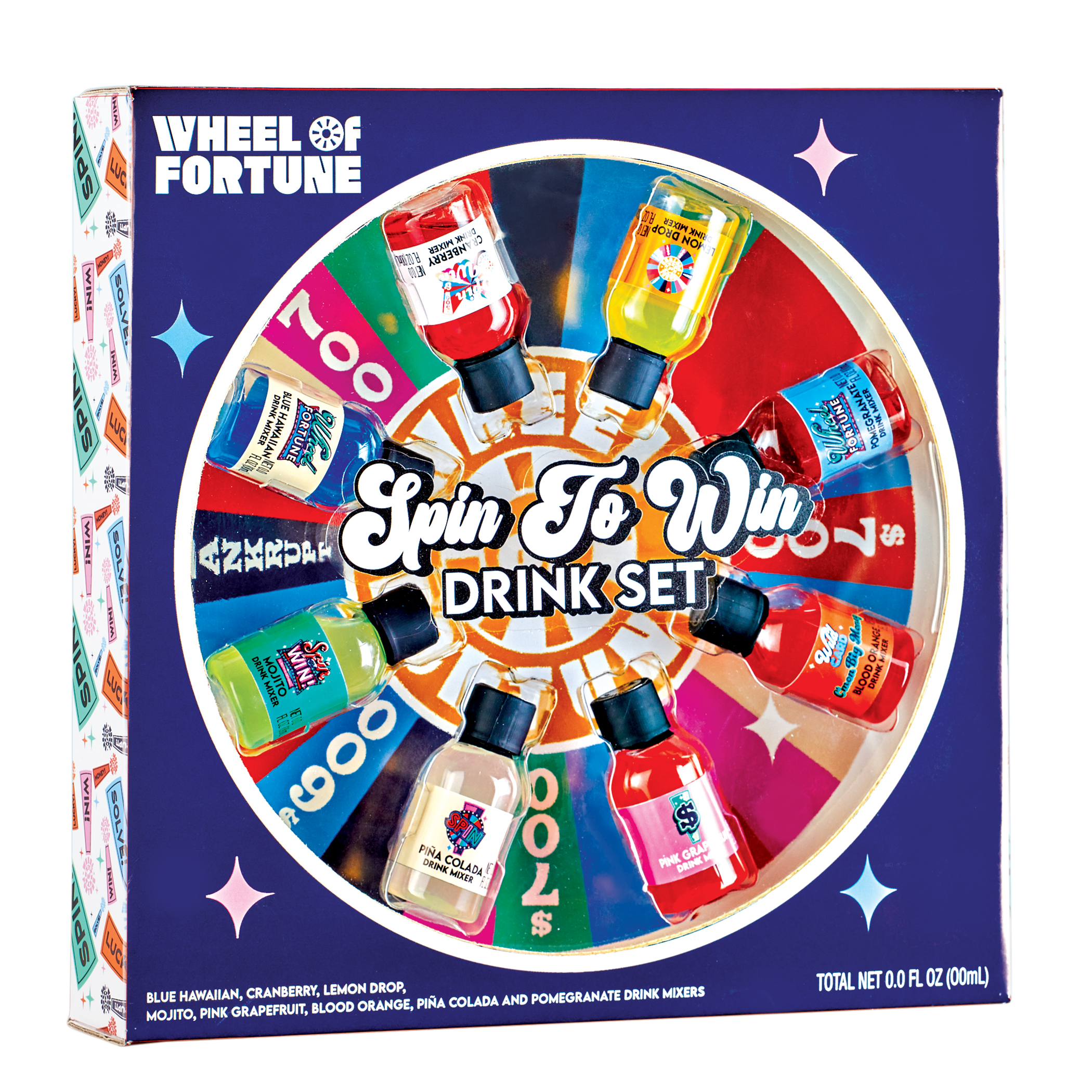 Wheel of Fortune Spin to Win Drink Set, Holiday Drinking Gift Set