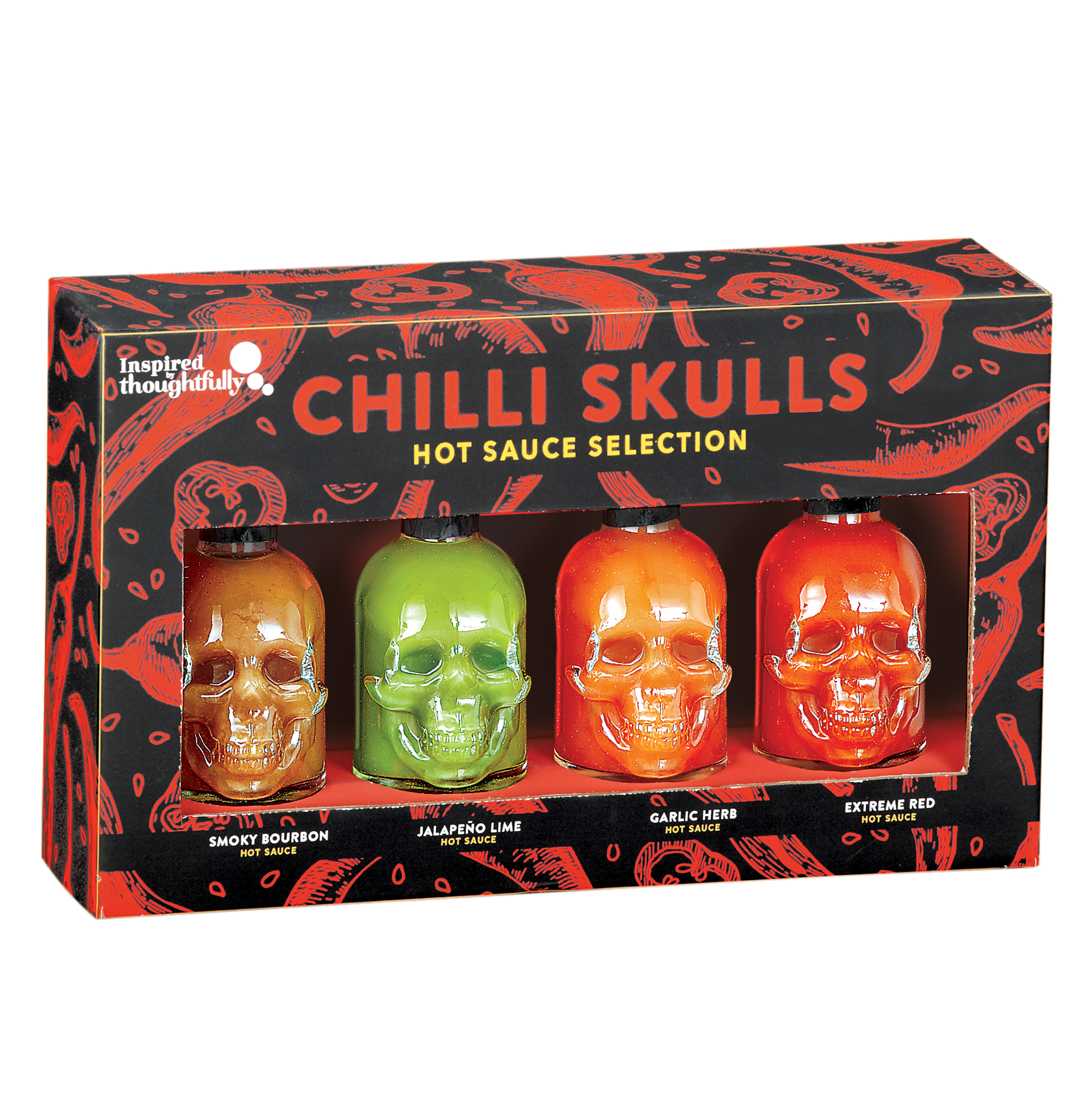 Chili Skulls Hot Sauce Selection - Set of 4