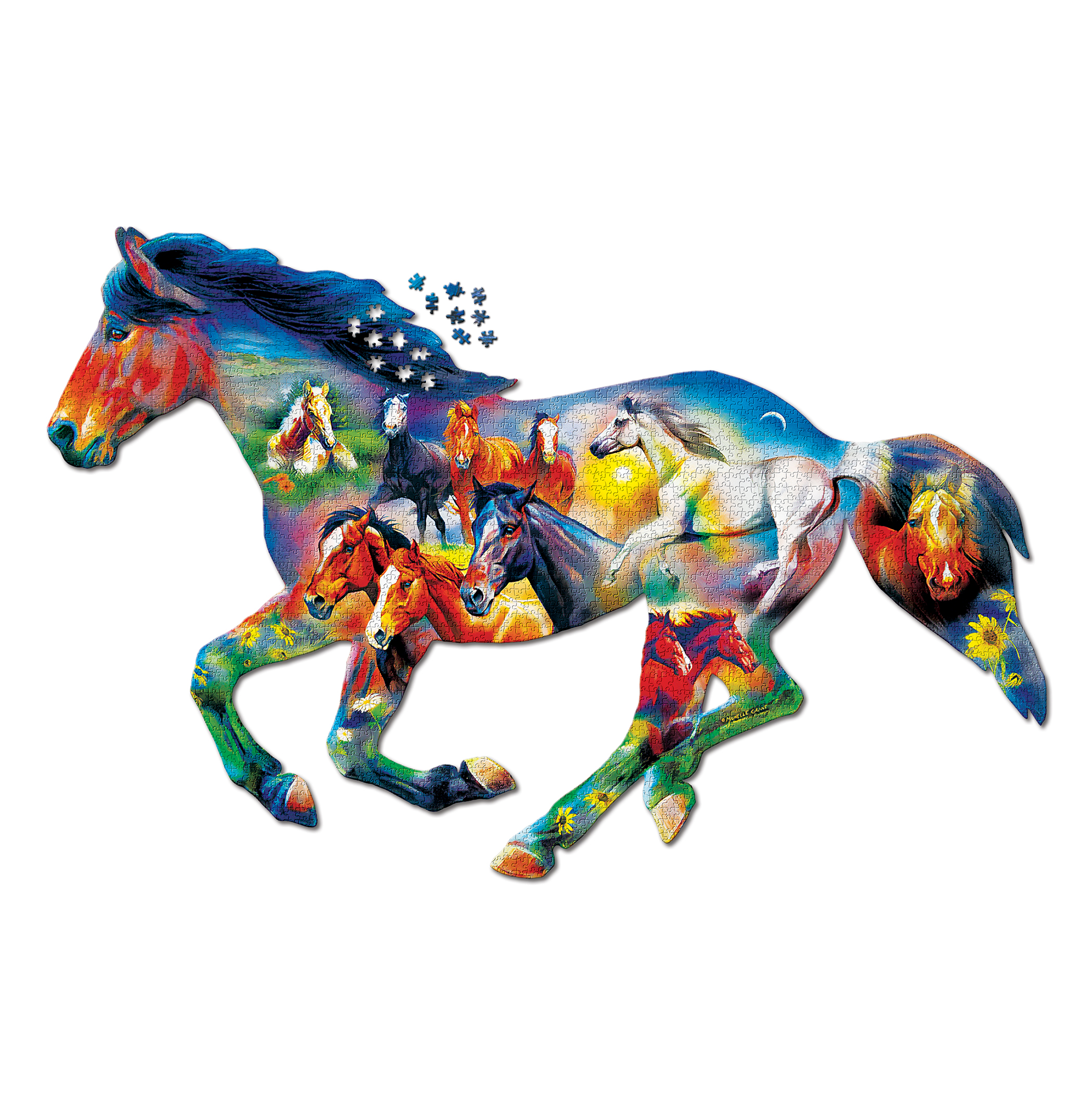 Horsing Around 1,000-Piece Horse-Shaped Jigsaw Puzzle