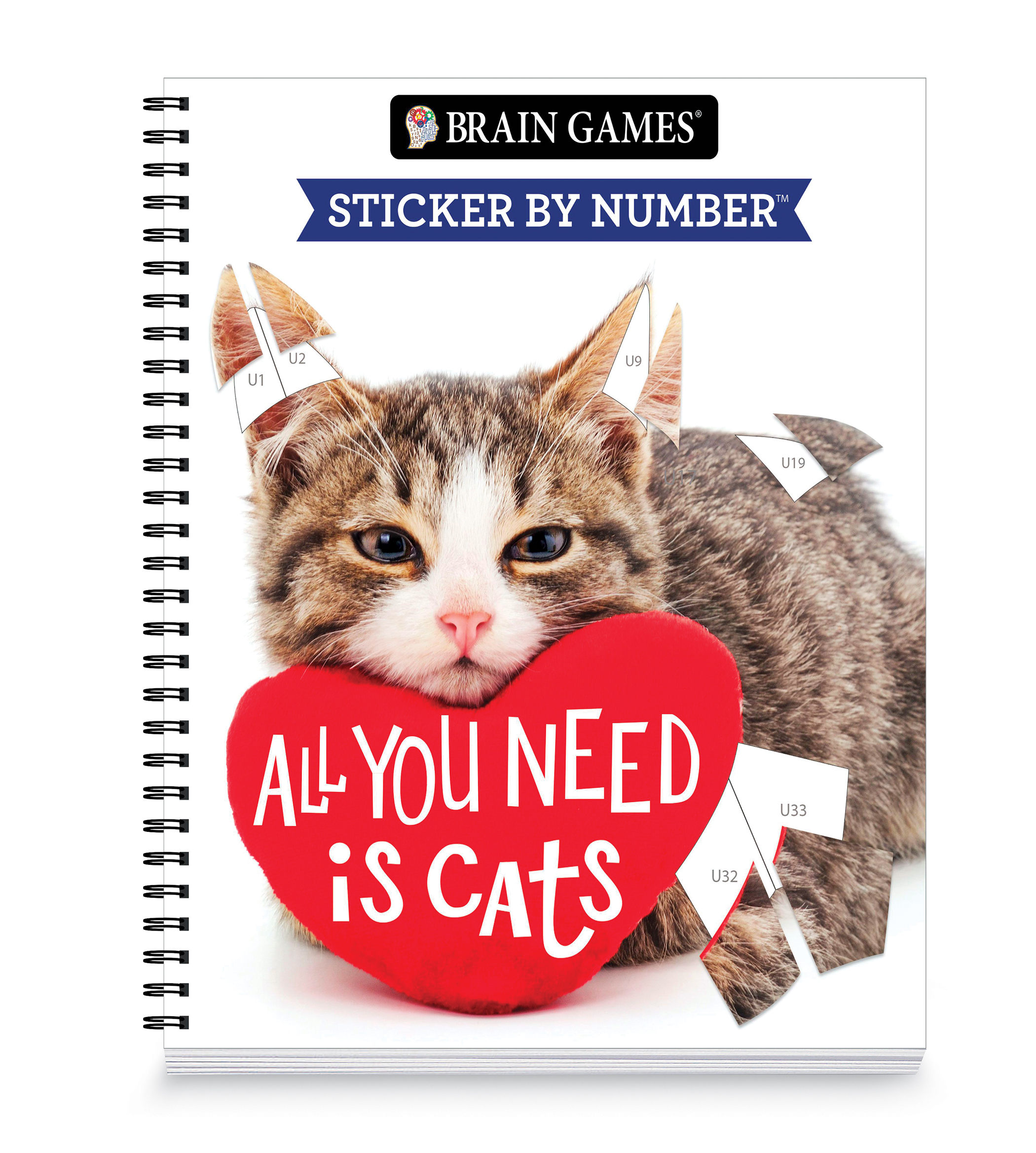 Brain Games Sticker-By-Number All You Need is Cats Book
