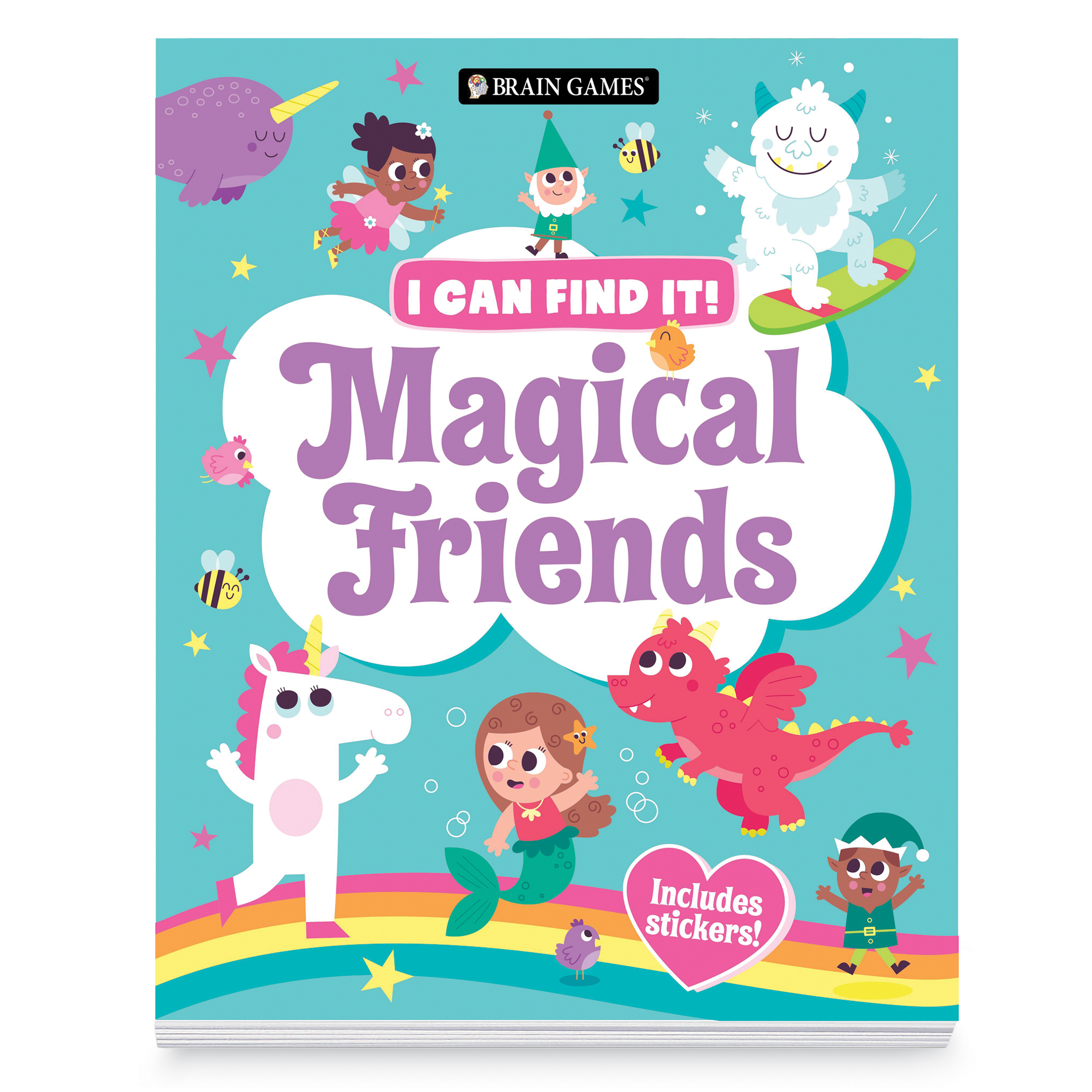 Brain Games I Can Find It Magical Friends Children's Sticker Book