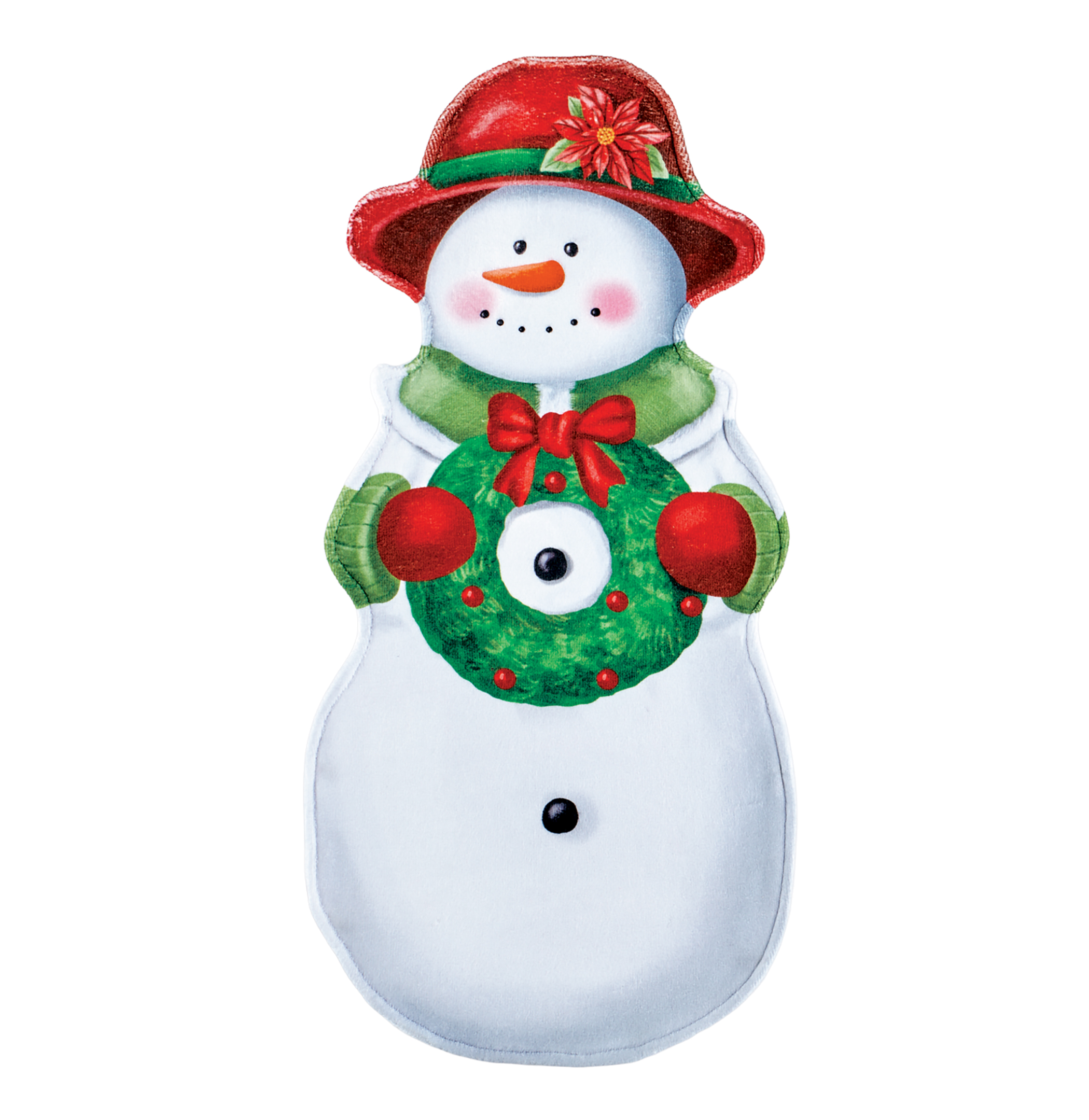Christmas Snowman Hanging Kitchen Towel Wreath