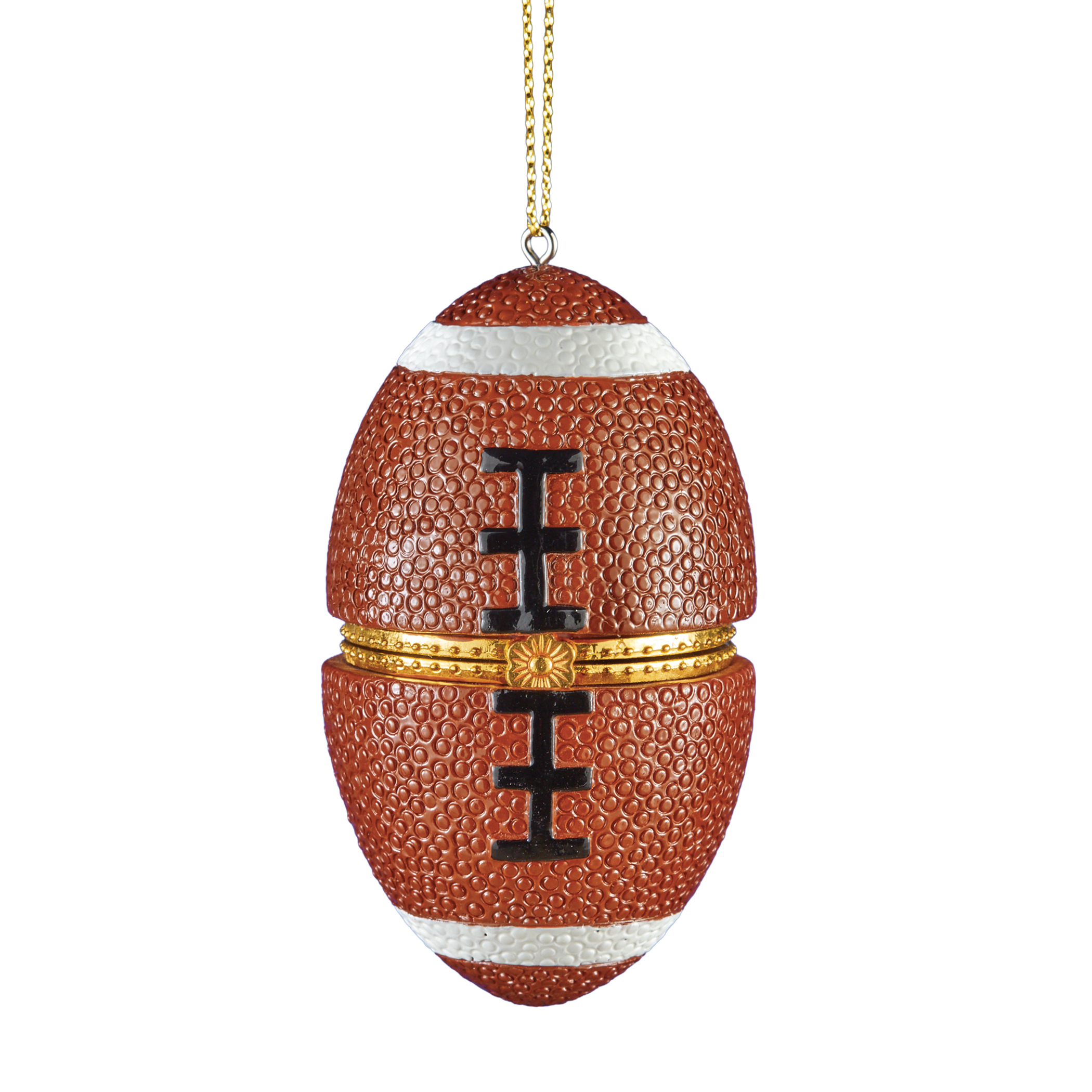 Unique Hand-Painted Hobby Trinket Christmas Ornaments Football Brown