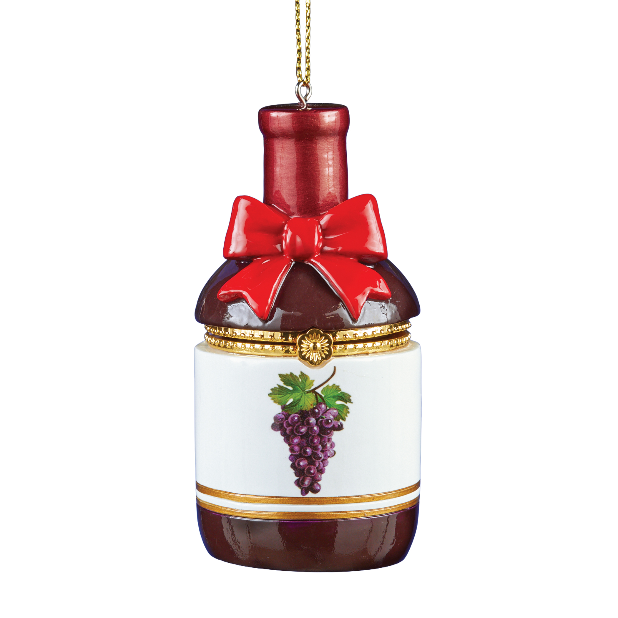 Unique Hand-Painted Hobby Trinket Christmas Ornaments Wine Bottle Purple