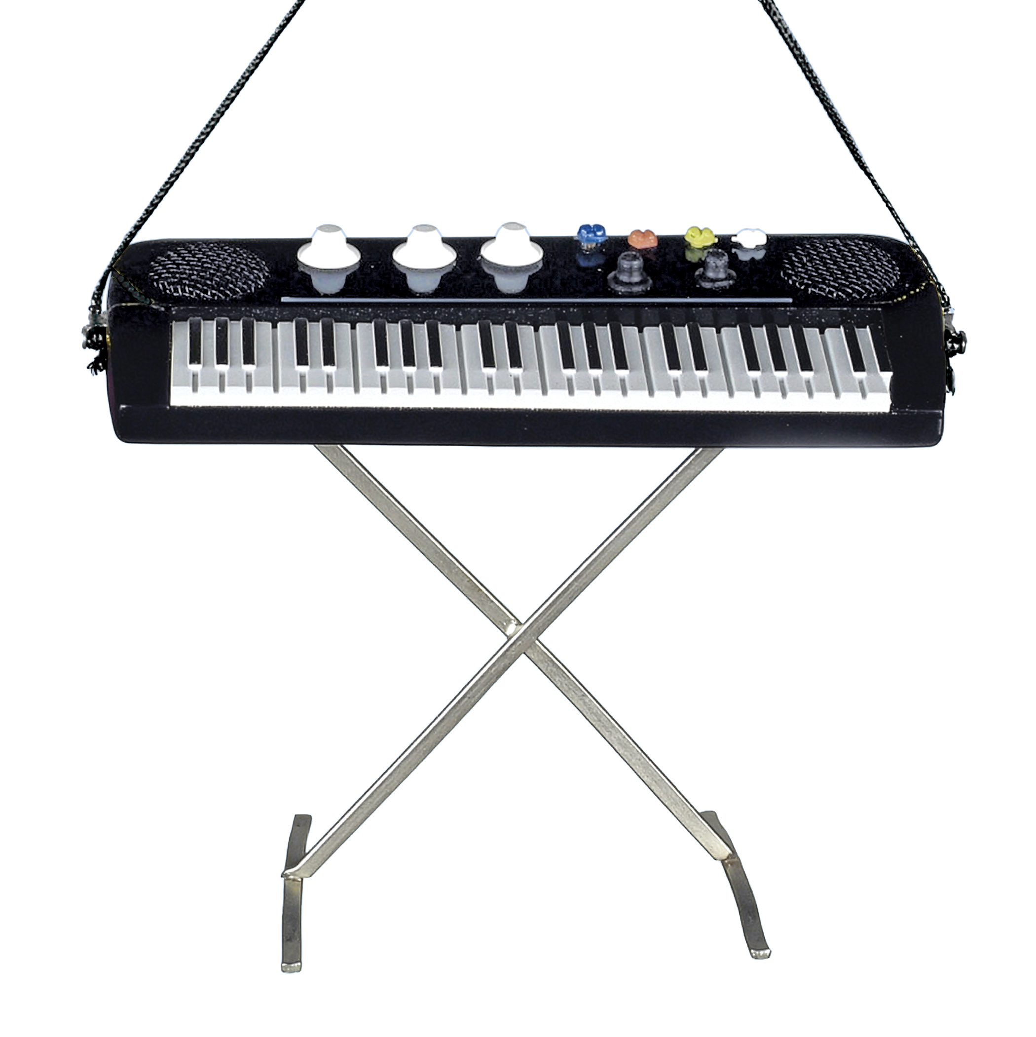 Detailed Electric Keyboard Christmas Ornament