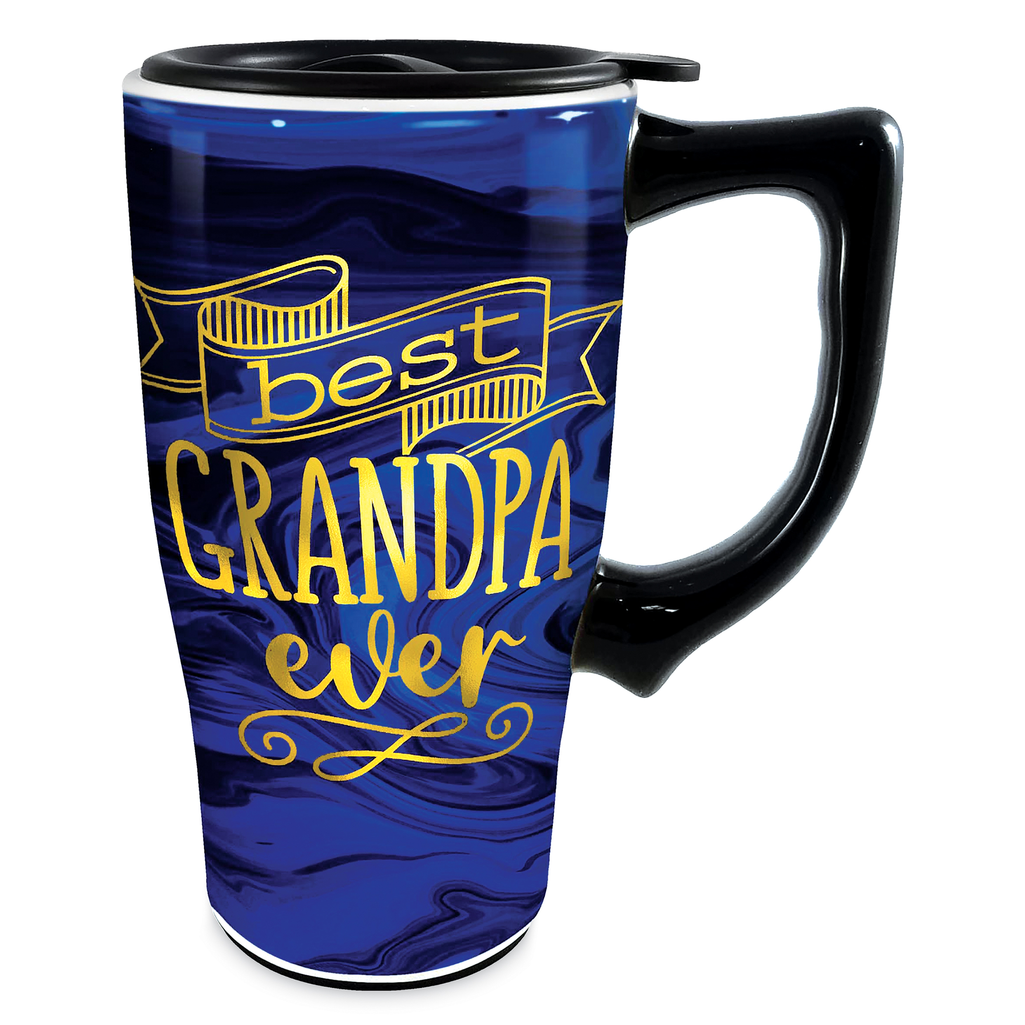 Best Grandpa 18 oz. Ceramic Travel Mug with Locking Lid
