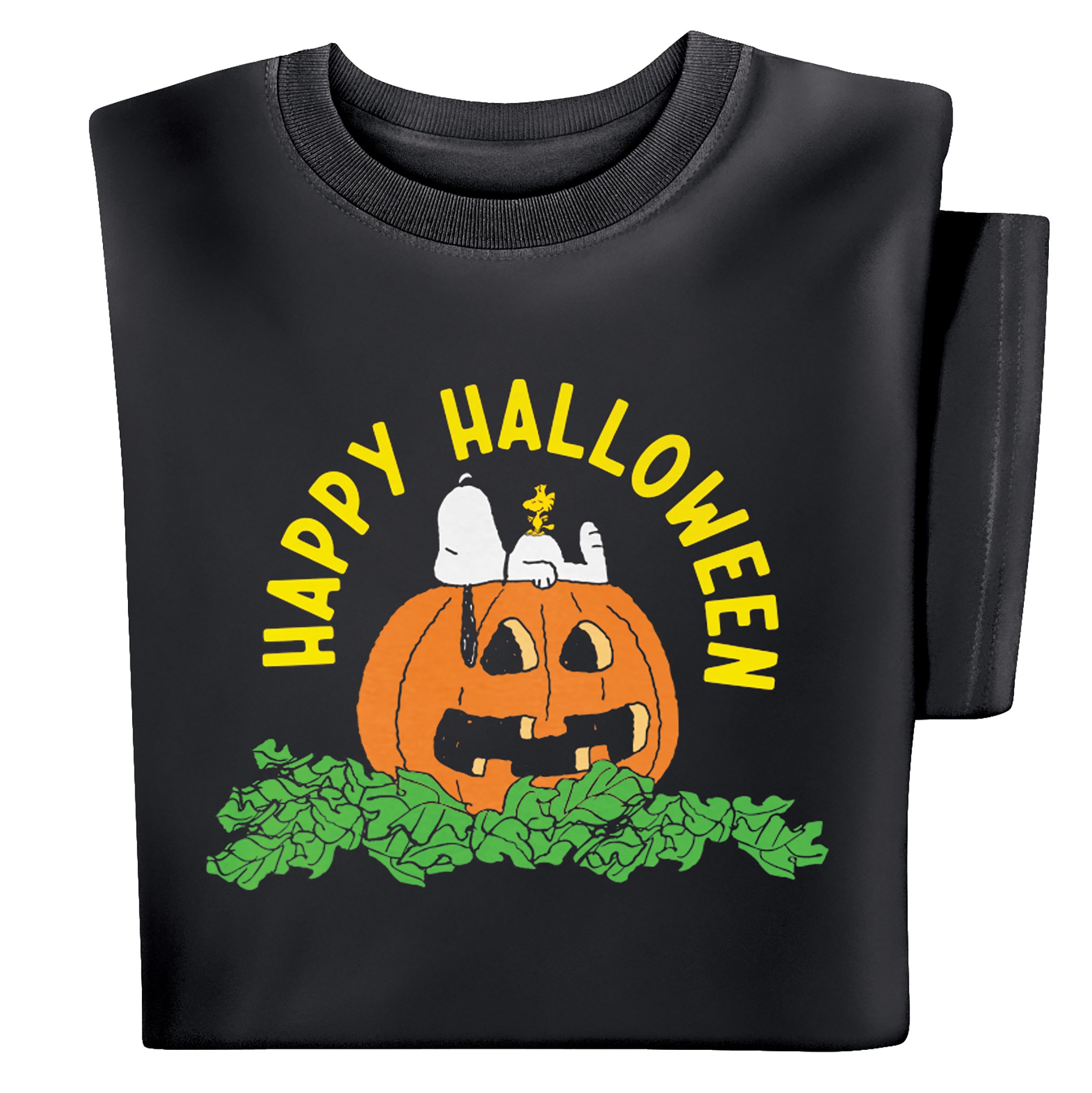 Peanuts Happy Halloween Short Sleeve Graphic T-Shirt Medium Gender Neutral Black