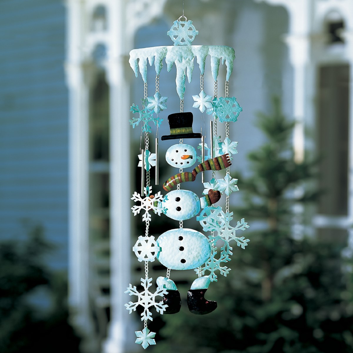 Winter Snowman Holiday Garden Wind Chimes Collections Etc.