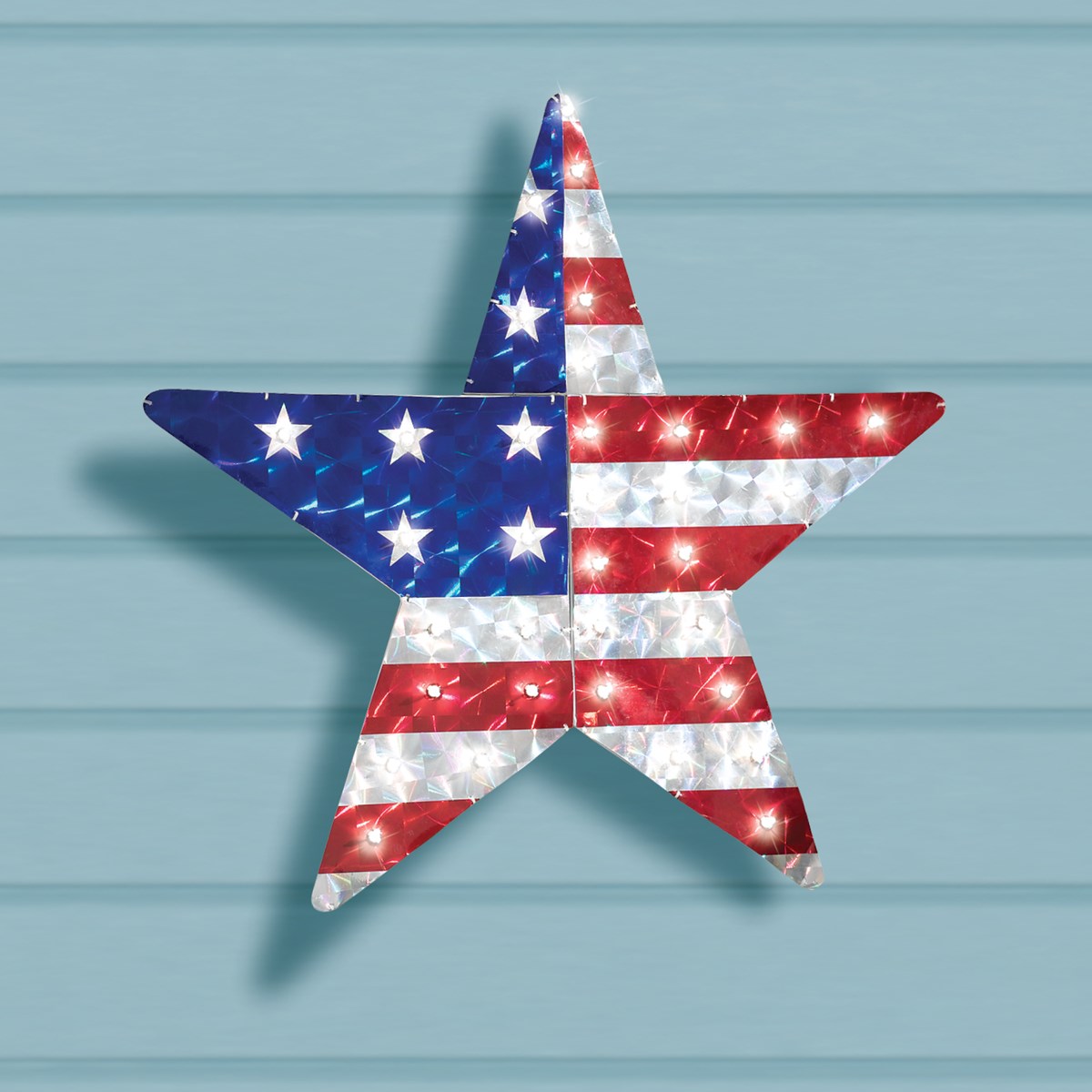 Patriotic Lighted Star Wall Decor Collections Etc.