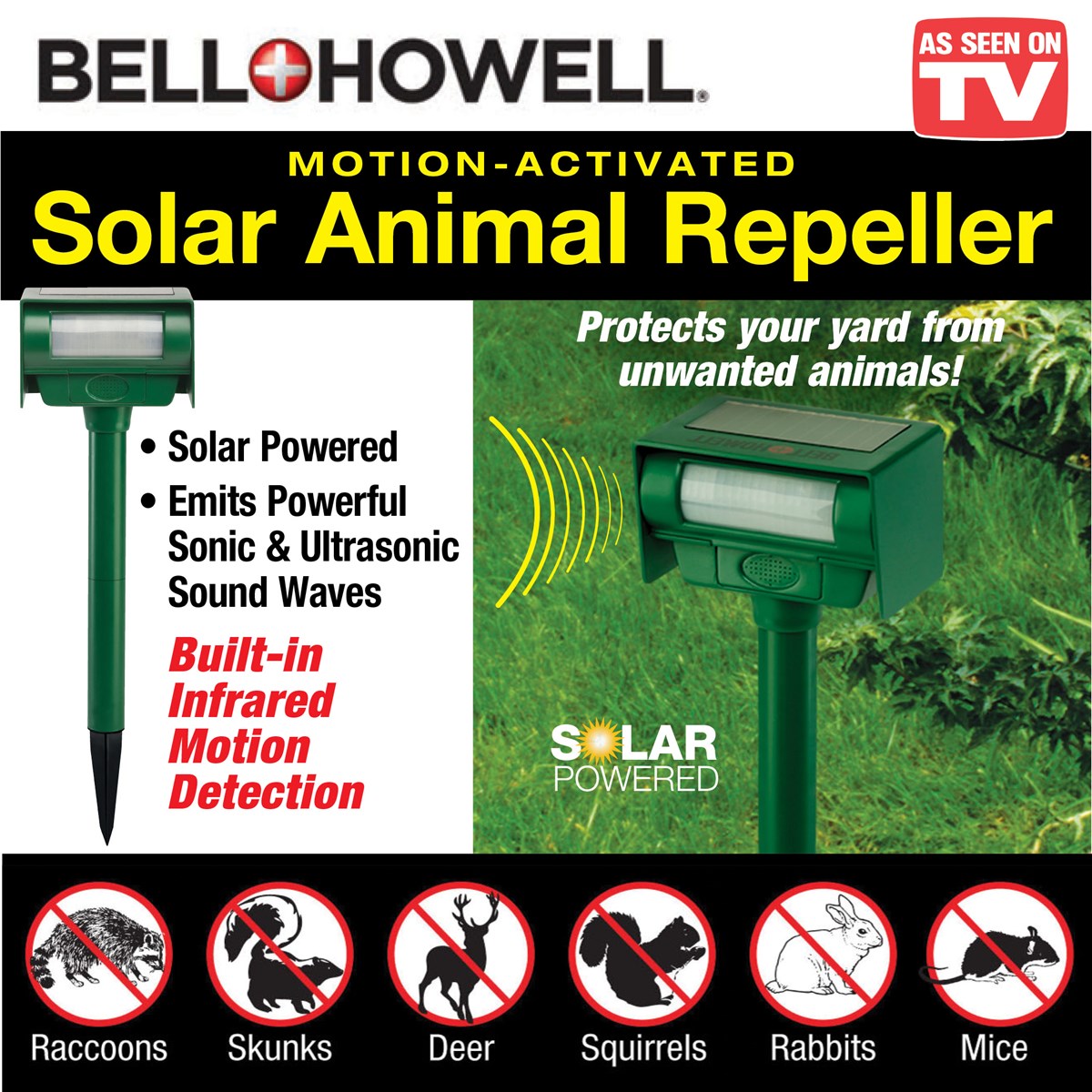 Bell & Howell Solar Animal Repeller Stake Collections Etc.