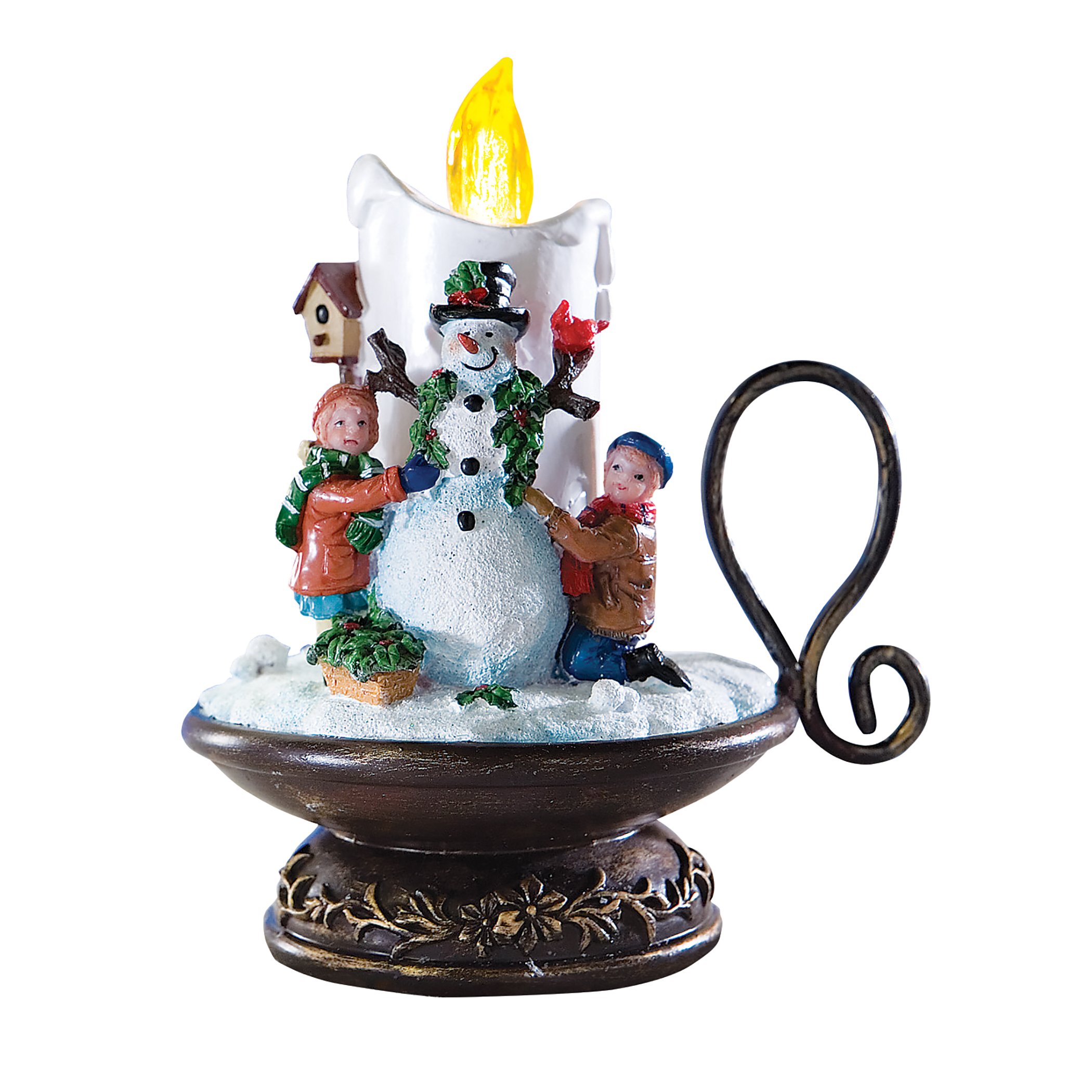 Lighted Musical Snowman Candle 5.25 X 4.25 X 6.25 Snowman Multi