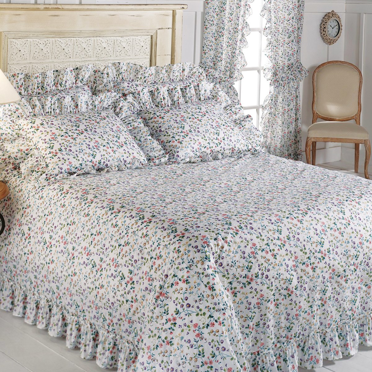 Floral Plisse Ruffle Bedspread Collections Etc.