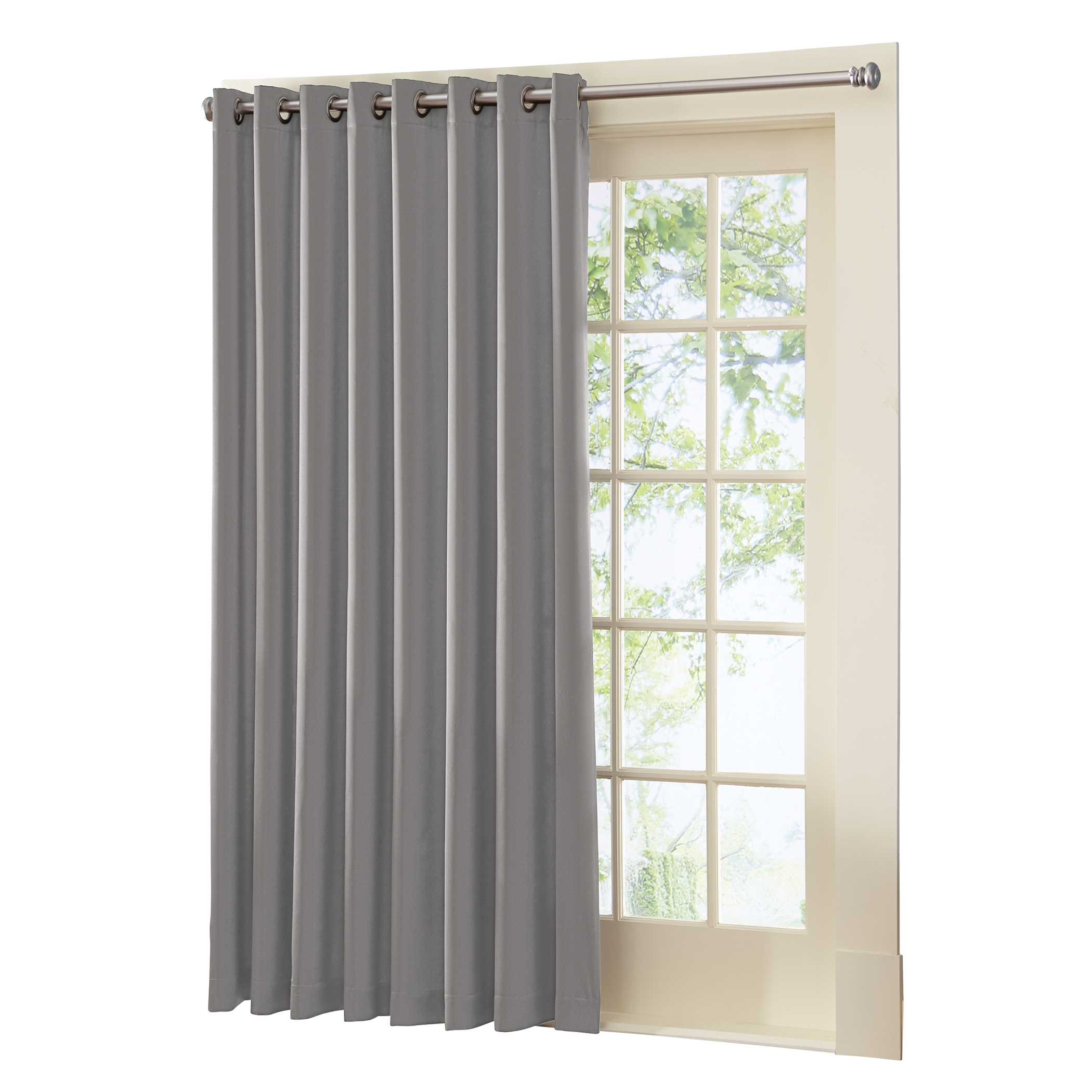 Gramercy Patio Door Grommet Top Curtain Panel Gray NO SIZE